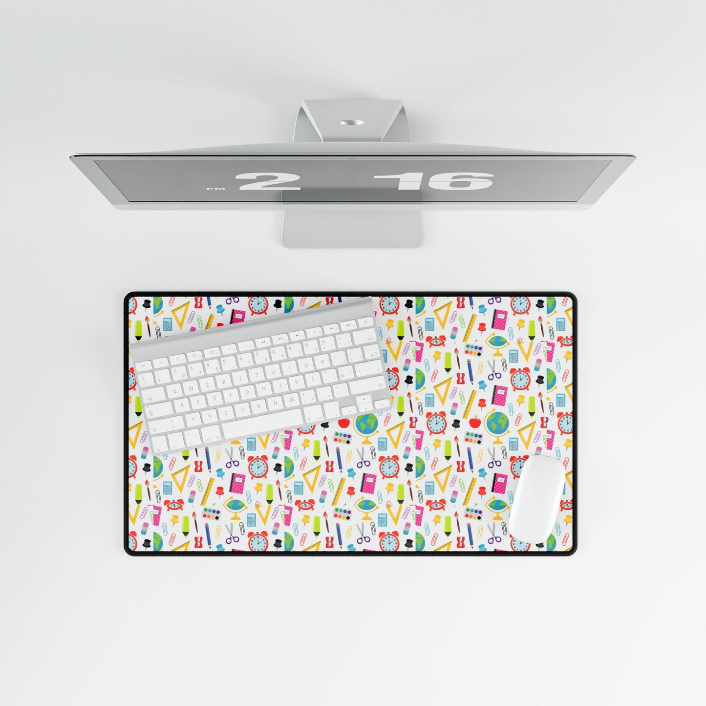 Back-to-School Desk Mat – Fun School Supply Print | Large Non-Slip Mouse Pad for Students, Teachers & Kids Desks