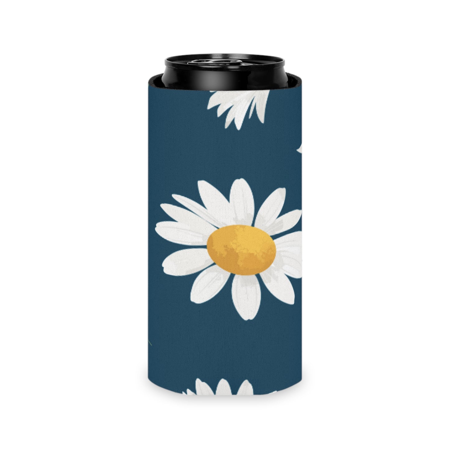 Summer Daisy Navy Koozie: Keep Your Beverages Fresh and Your Style Cool