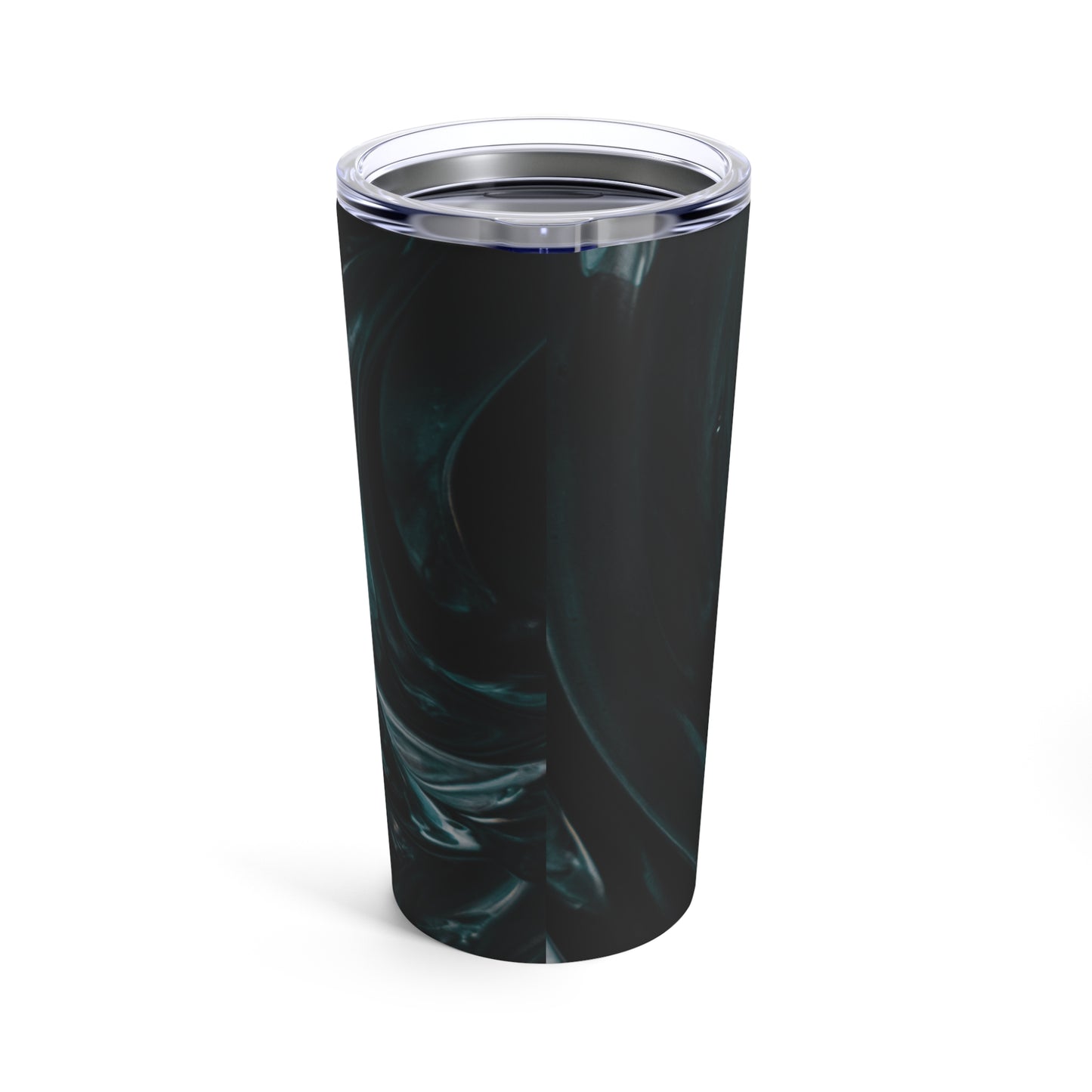 Elegant Deep Teal and Black Marble 20oz Tumbler - Luxe Insulated Stainless Steel Travel Mug