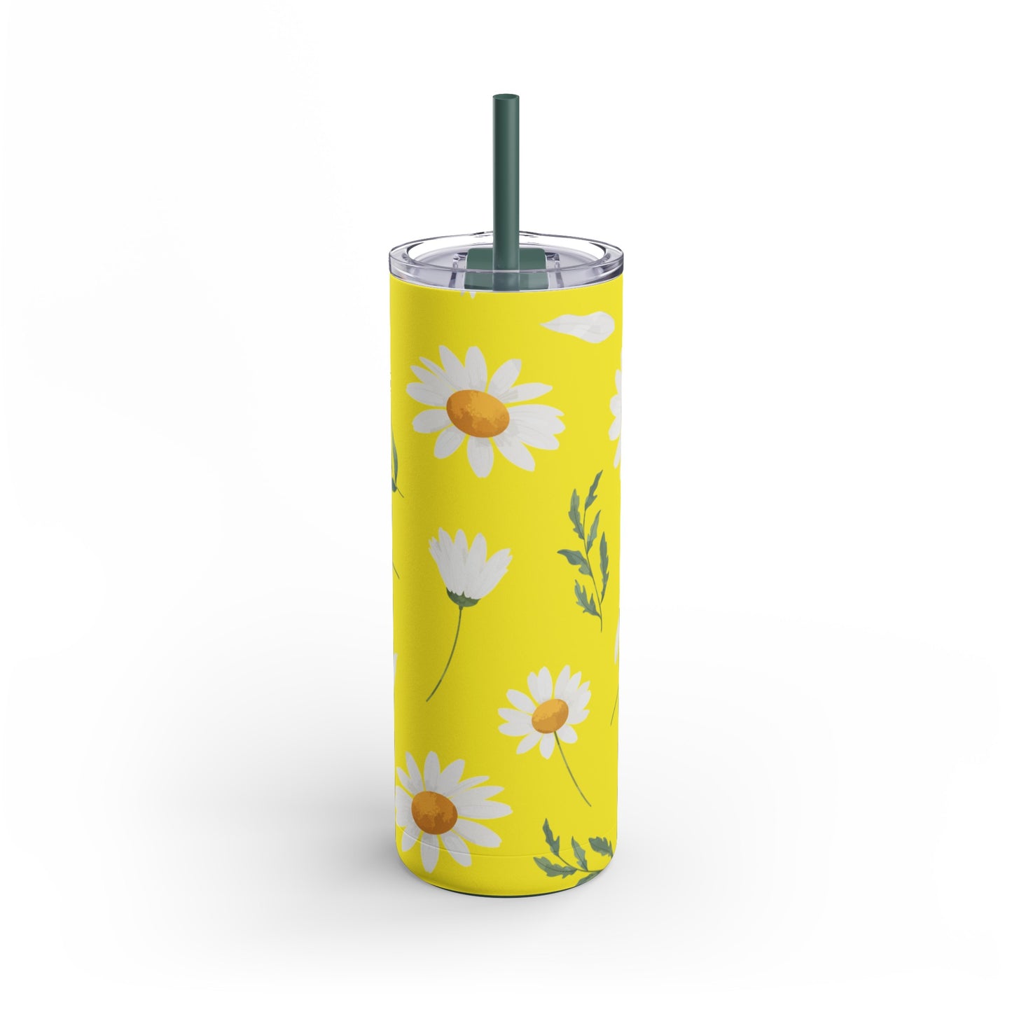 Sunshine Daisy 20oz Tumbler: Bright Yellow Floral Pattern for Hot & Cold Beverages - BPA-Free Steel