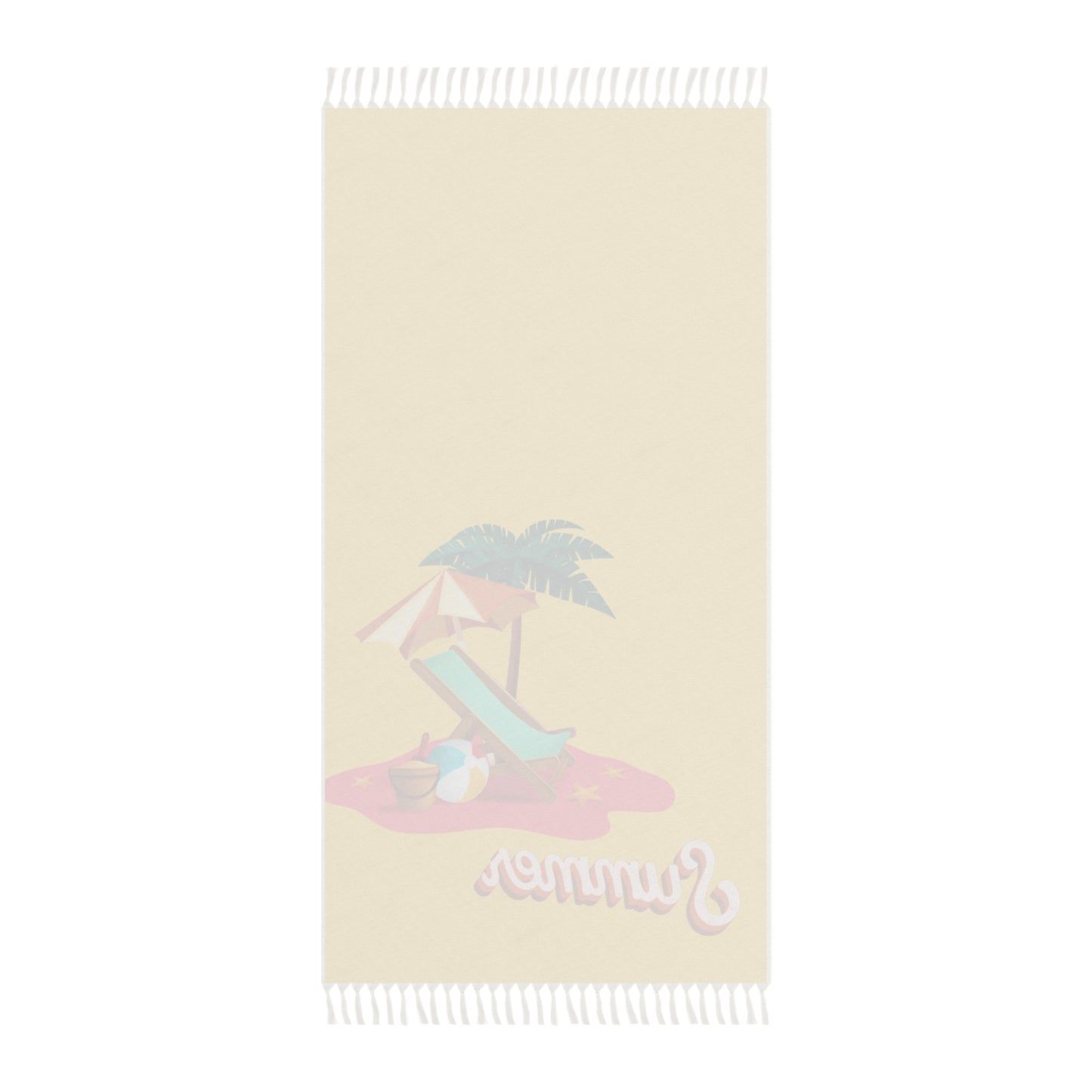 Sun-kissed Serenity: Boho Tropical Yellow Beach Towel | 38" x 81" | Beach Chair & Umbrella Design