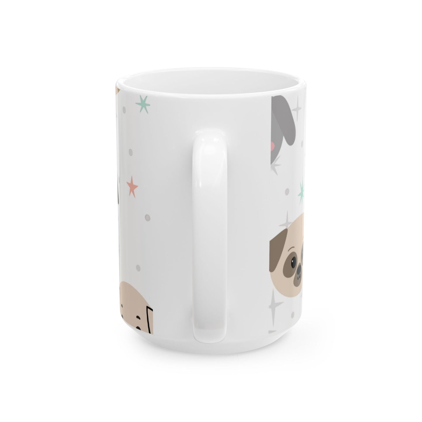 Cute Dog Face Ceramic Mug – National Dog Day Coffee Cup in 11oz & 15oz