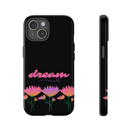 Dream Floral iPhone 15 Case - Dual-Layer - Wireless Charging - Glossy or Matte