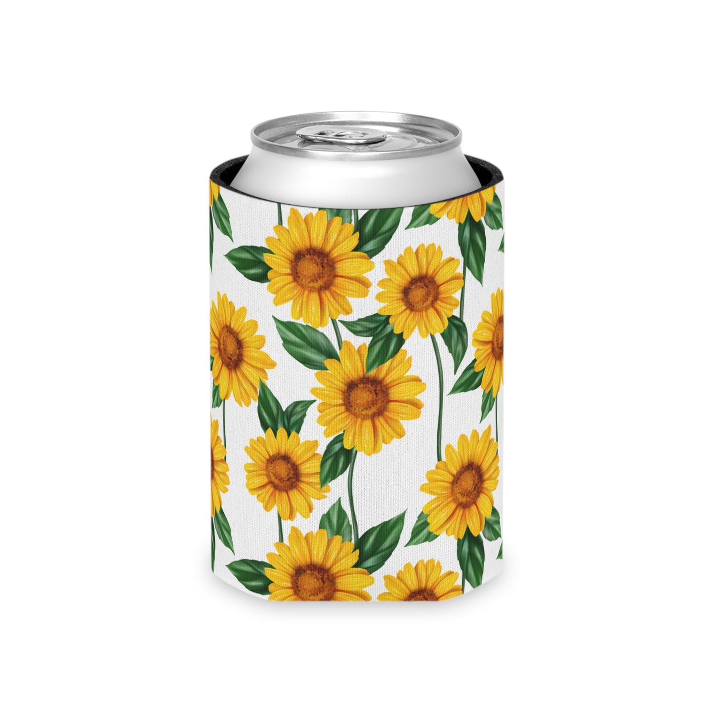 Sunflower Bliss Koozie - Personalized Floral Can Cooler for Garden Parties, Beach, and Outdoor Events | Drink Insulator