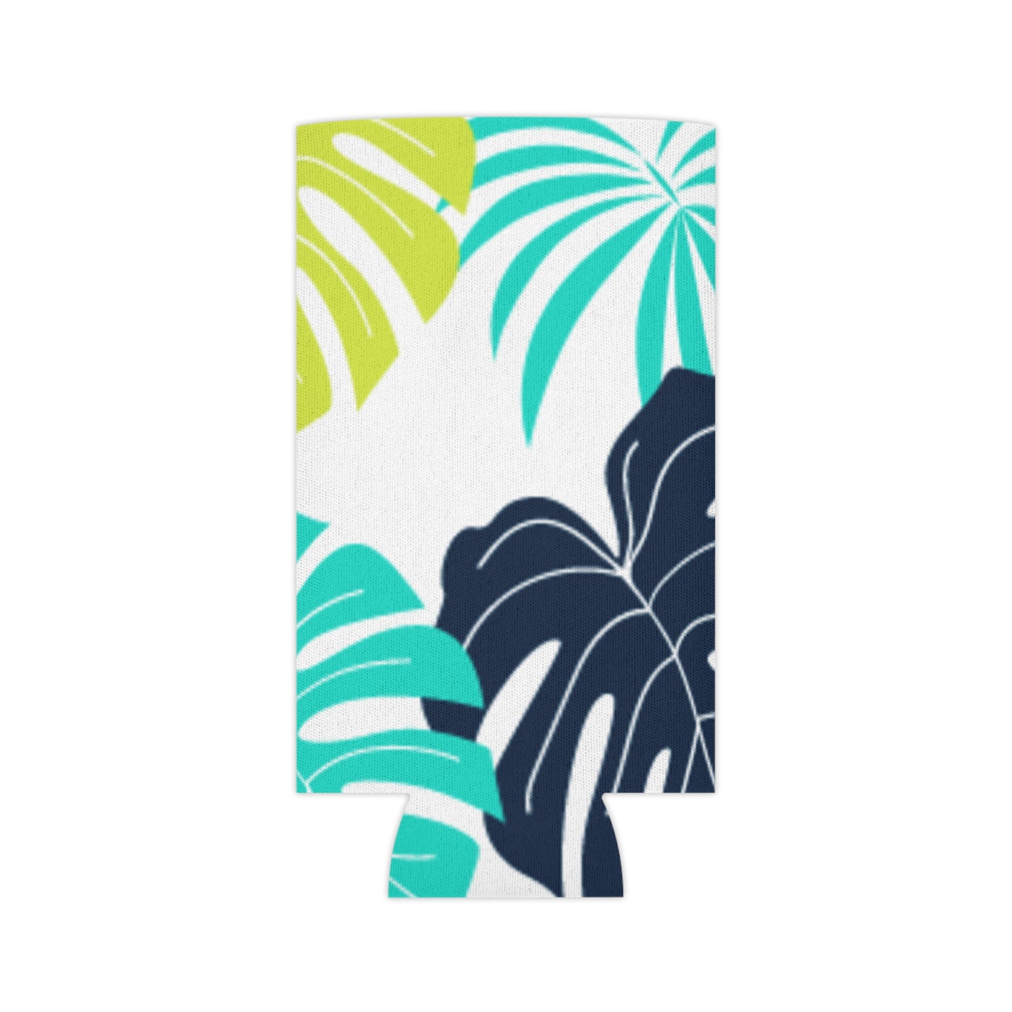 Tropical Oasis Koozie - Personalized Blue & Green Plant Can Cooler for Beach, Summer, and Outdoor Parties | Drink Insulator