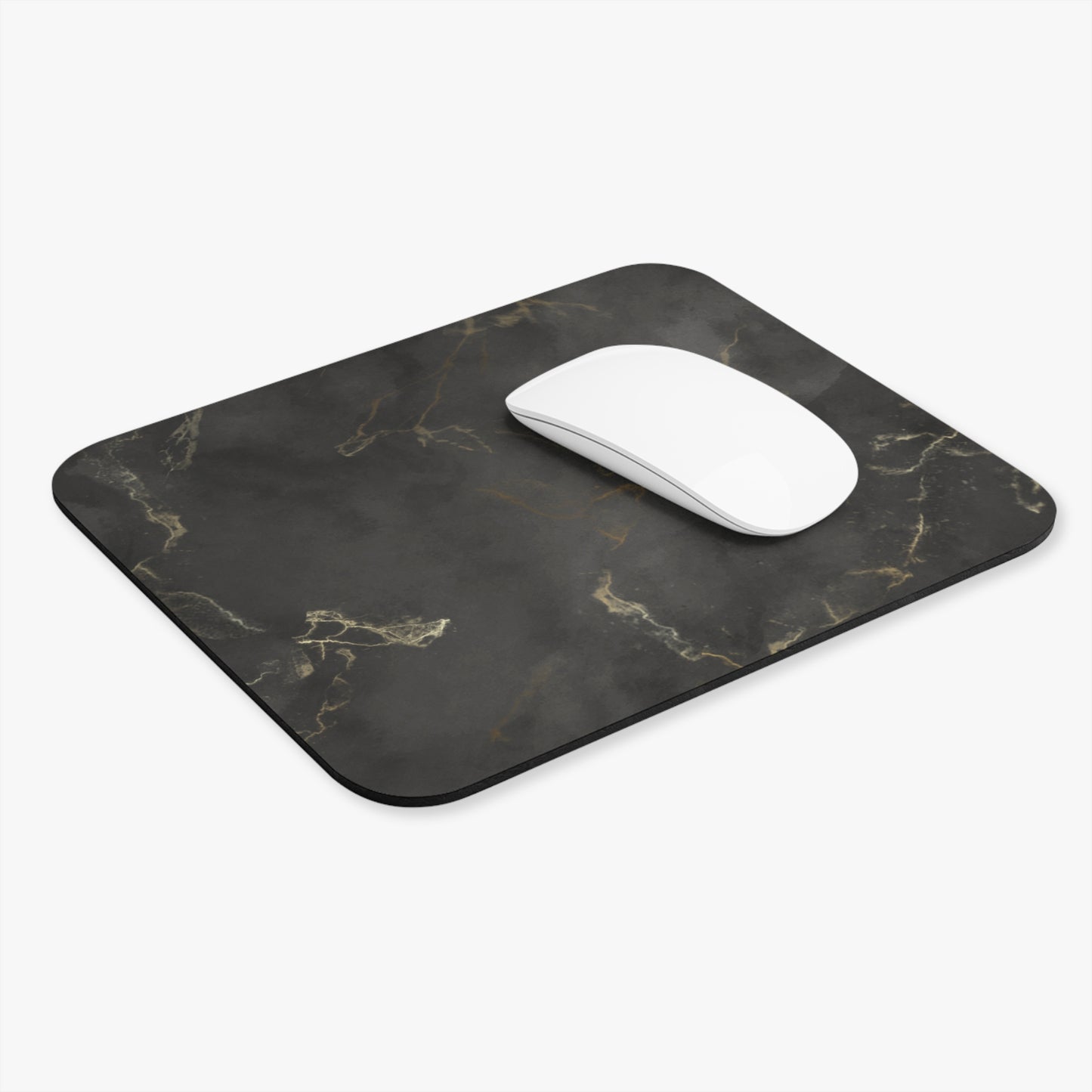 Elegant Black and Gold Marble Mouse Pad - Luxe Home Office Decor | Stylish Desk Accessory