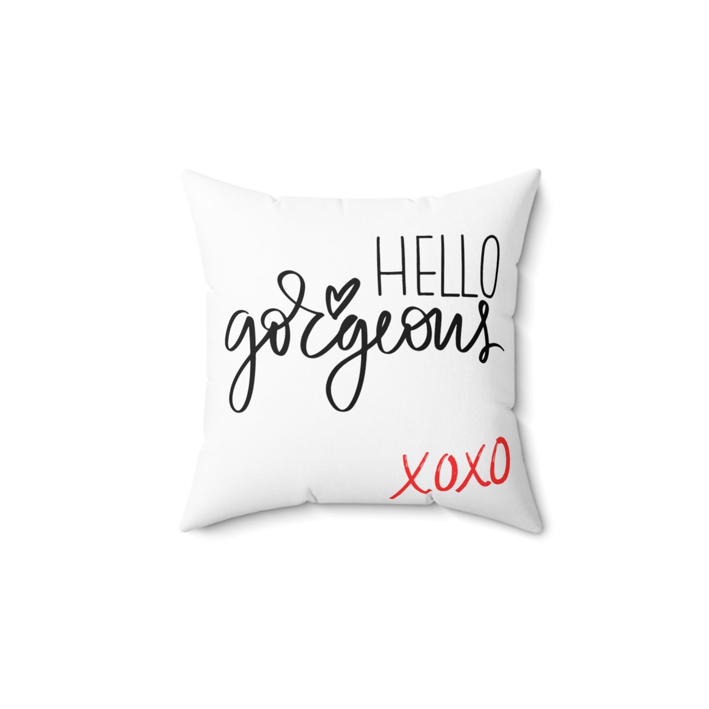 Stylish 'Hello Gorgeous XOXO' Throw Pillow - Fashionable Women - Shop Now!