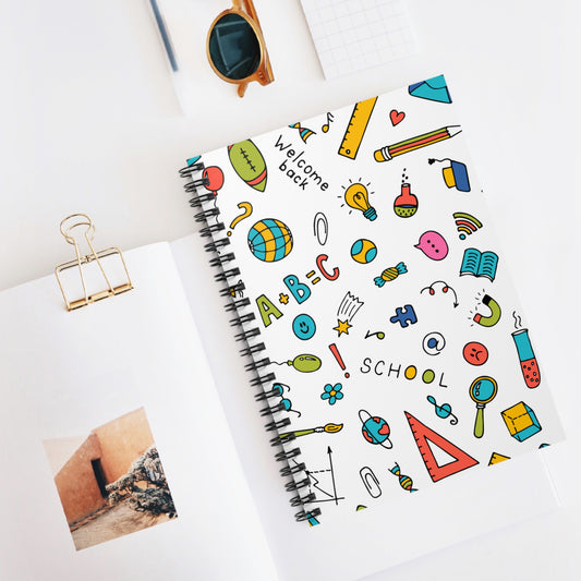 Back-to-School Spiral Notebook – Cute Doodle School Supplies Design | Fun Journaling & Note-Taking for Kids, Teens & Teachers
