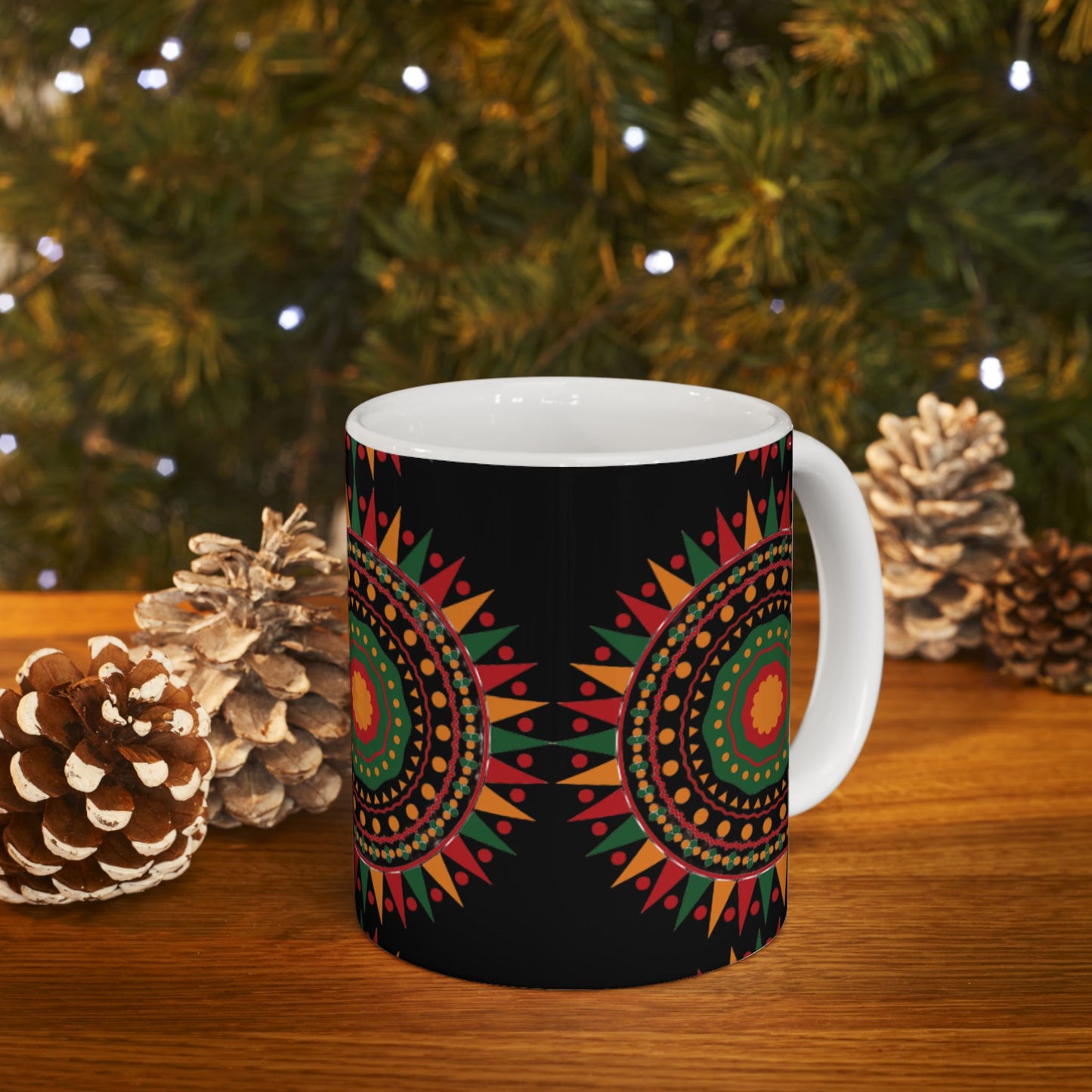 Kwanzaa Mug | African-Inspired Ceramic Coffee Cup | Vibrant Cultural Gift in 11oz & 15oz