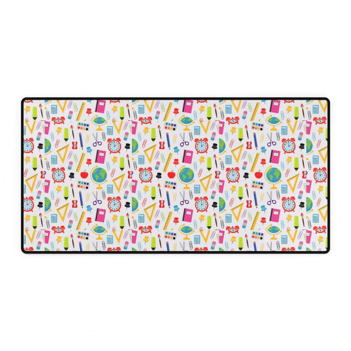 Back-to-School Desk Mat – Fun School Supply Print | Large Non-Slip Mouse Pad for Students, Teachers & Kids Desks