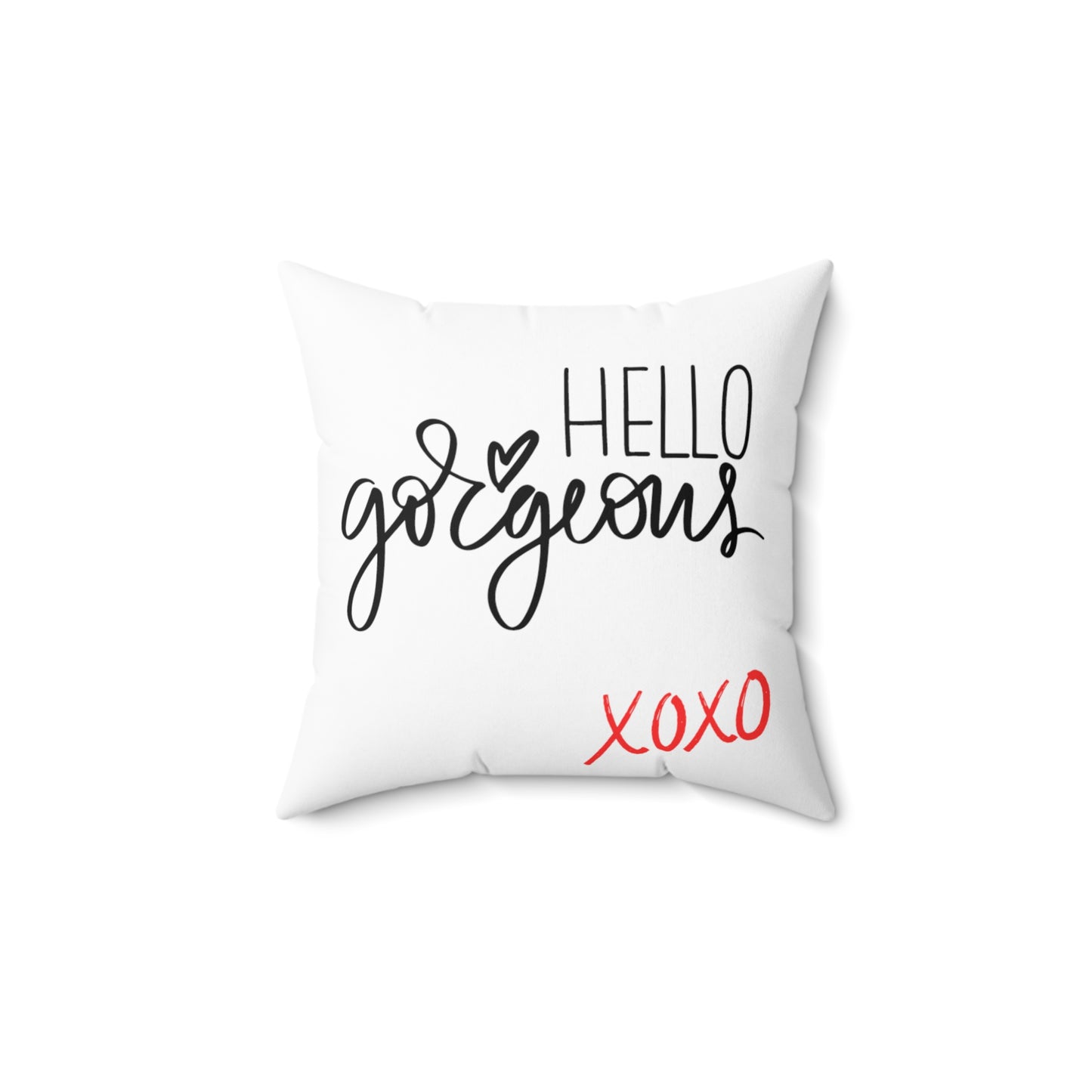 Stylish 'Hello Gorgeous XOXO' Throw Pillow - Fashionable Women - Shop Now!