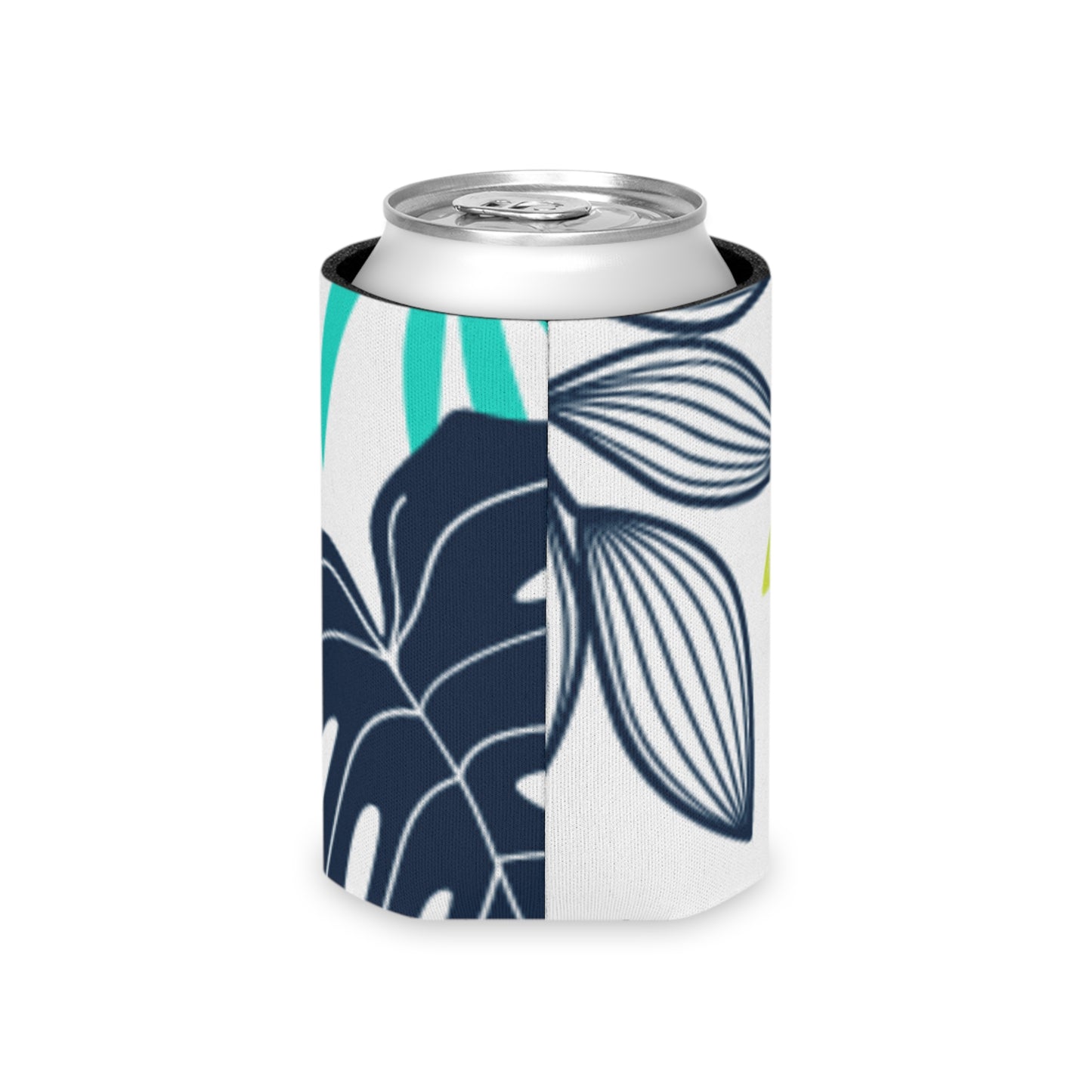 Tropical Oasis Koozie - Personalized Blue & Green Plant Can Cooler for Beach, Summer, and Outdoor Parties | Drink Insulator