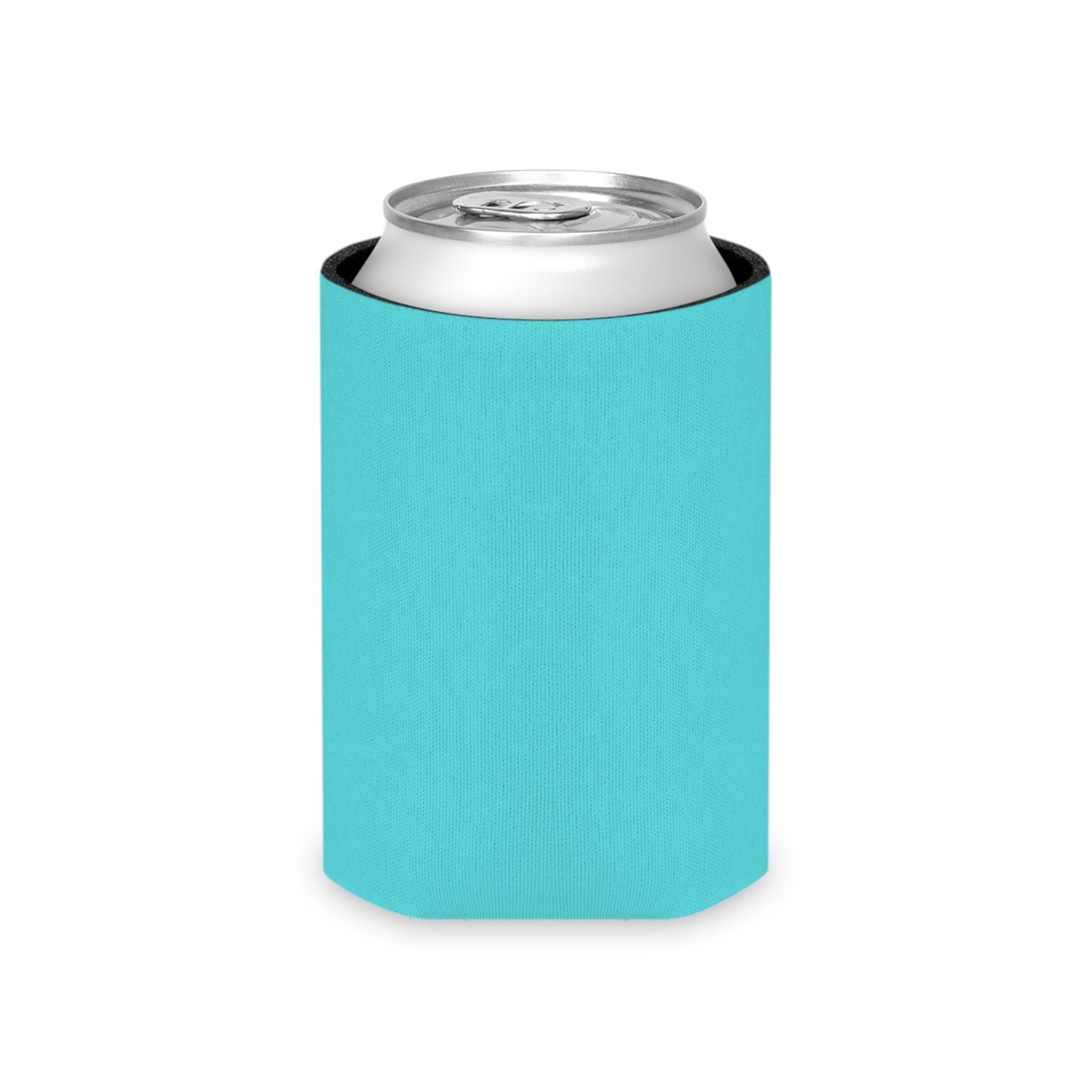 "Hello Summer Bright Teal Koozie: Island Design Can Cooler - Customizable and Cool