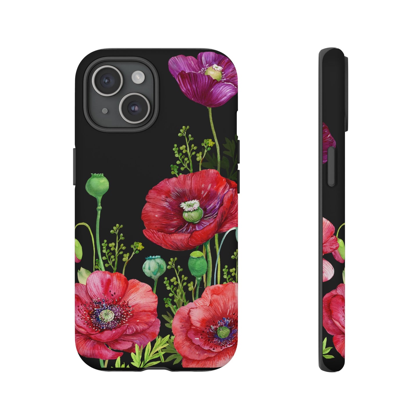 Vibrant Floral iPhone Case - Dual Layer Protection, Elegant ToughCase Edition