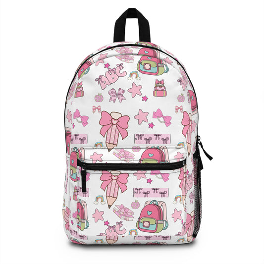 Pink Bow & Backpack Kids' School Bag – Cute Girly Aesthetic, Lightweight, Durabl