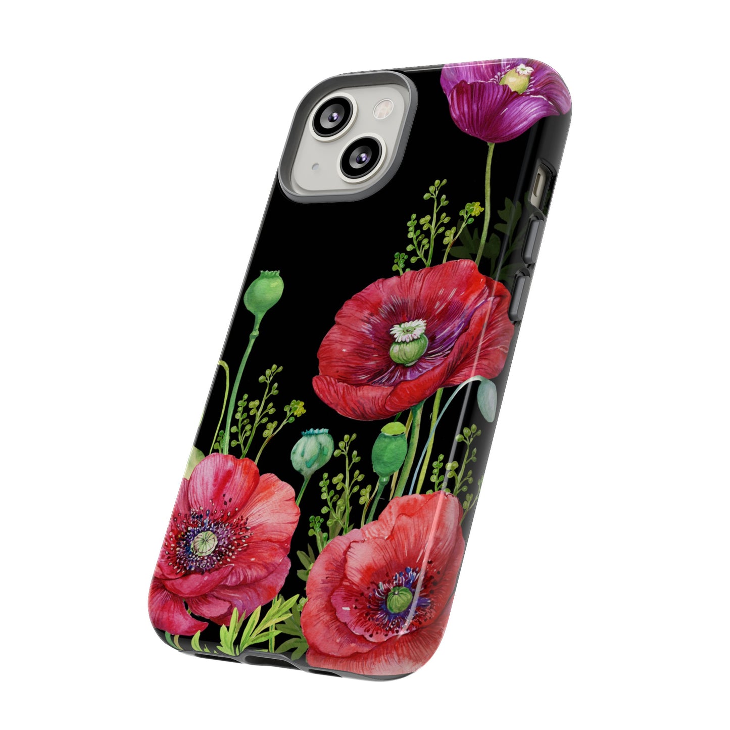 Vibrant Floral iPhone Case - Dual Layer Protection, Elegant ToughCase Edition