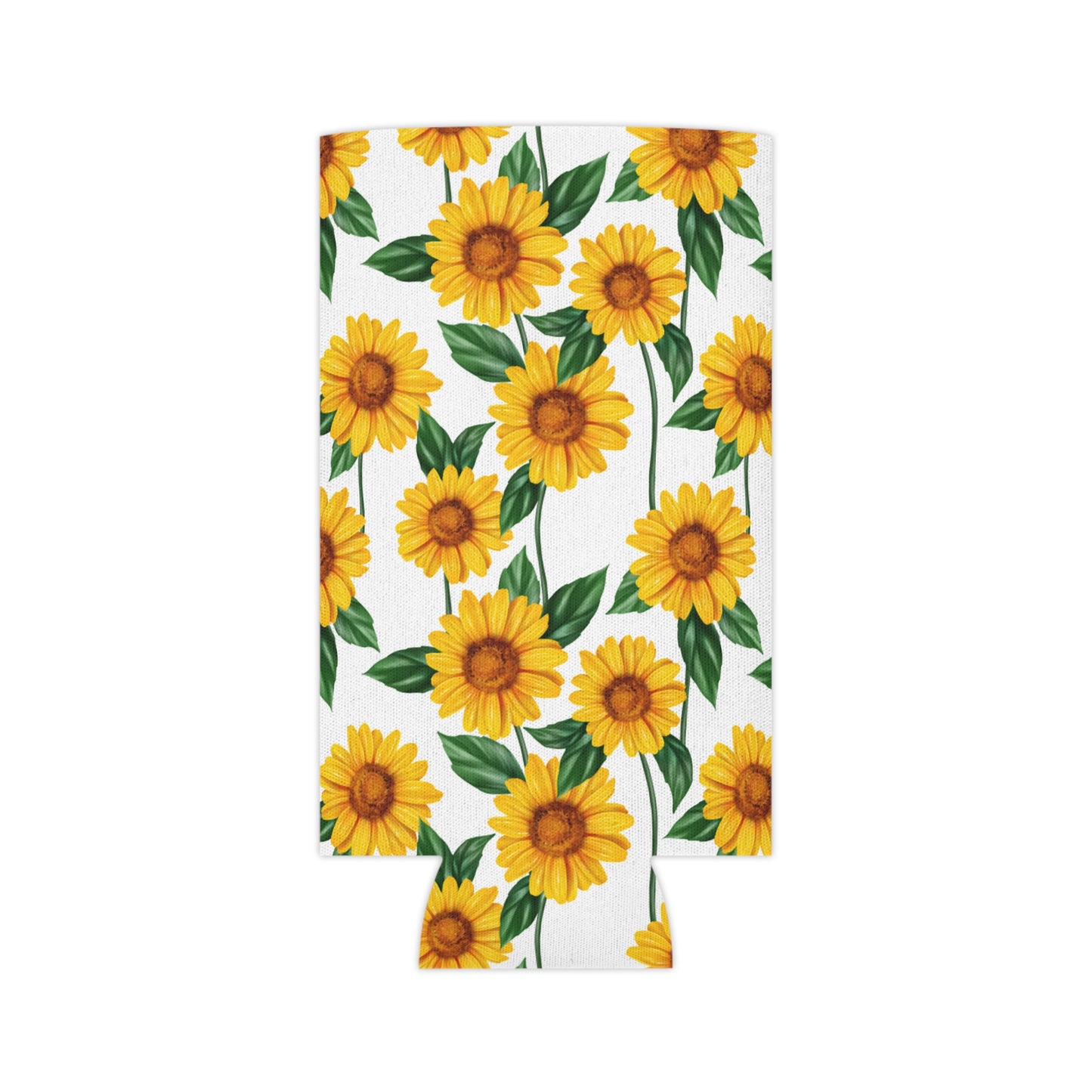 Sunflower Bliss Koozie - Personalized Floral Can Cooler for Garden Parties, Beach, and Outdoor Events | Drink Insulator