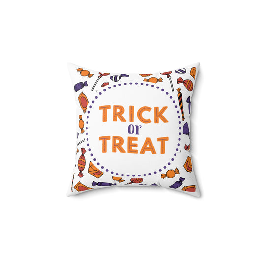 Trick or Treat Pillow | Fun Halloween Decor | Colorful Candy Design for Year-Round Celebration!