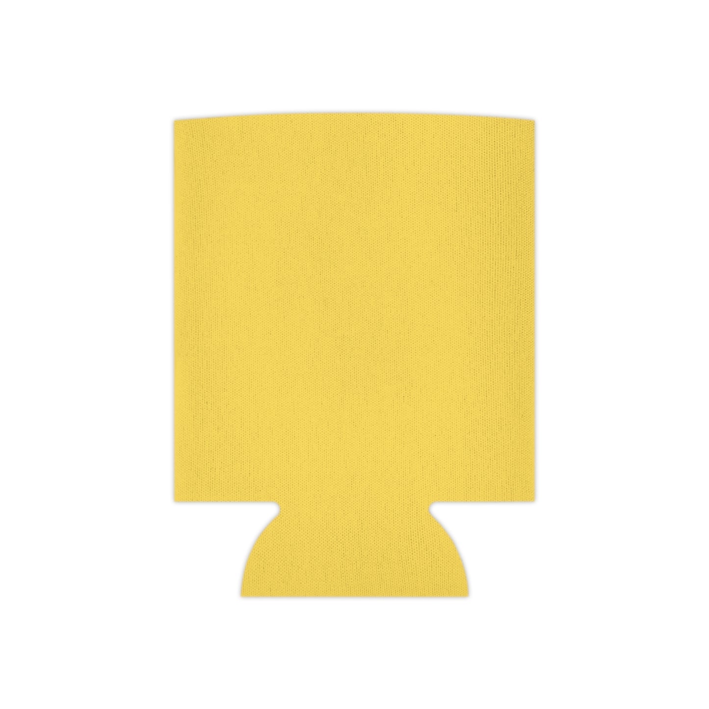 Sun-Kissed Serenity: Tropical Yellow Koozie with Beach Chair & Umbrella Design | Custom Print