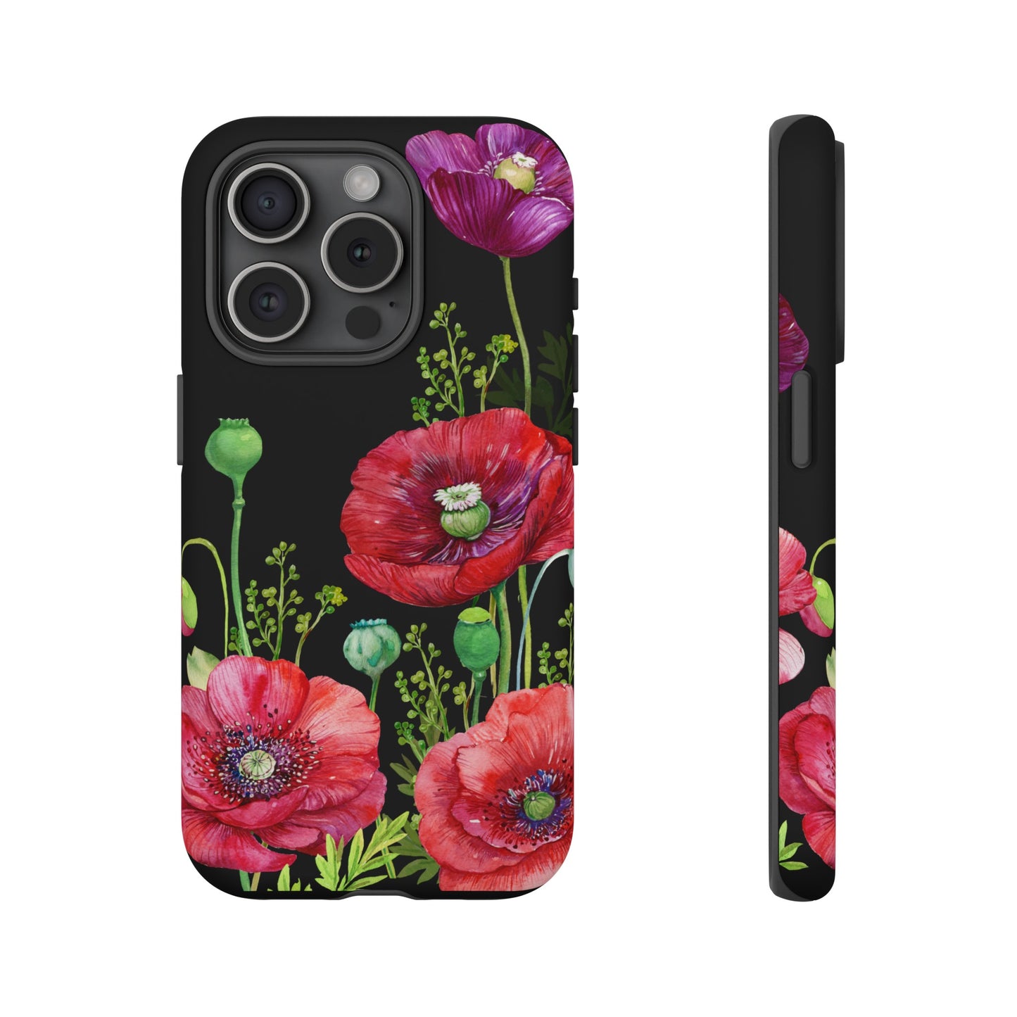 Vibrant Floral iPhone Case - Dual Layer Protection, Elegant ToughCase Edition