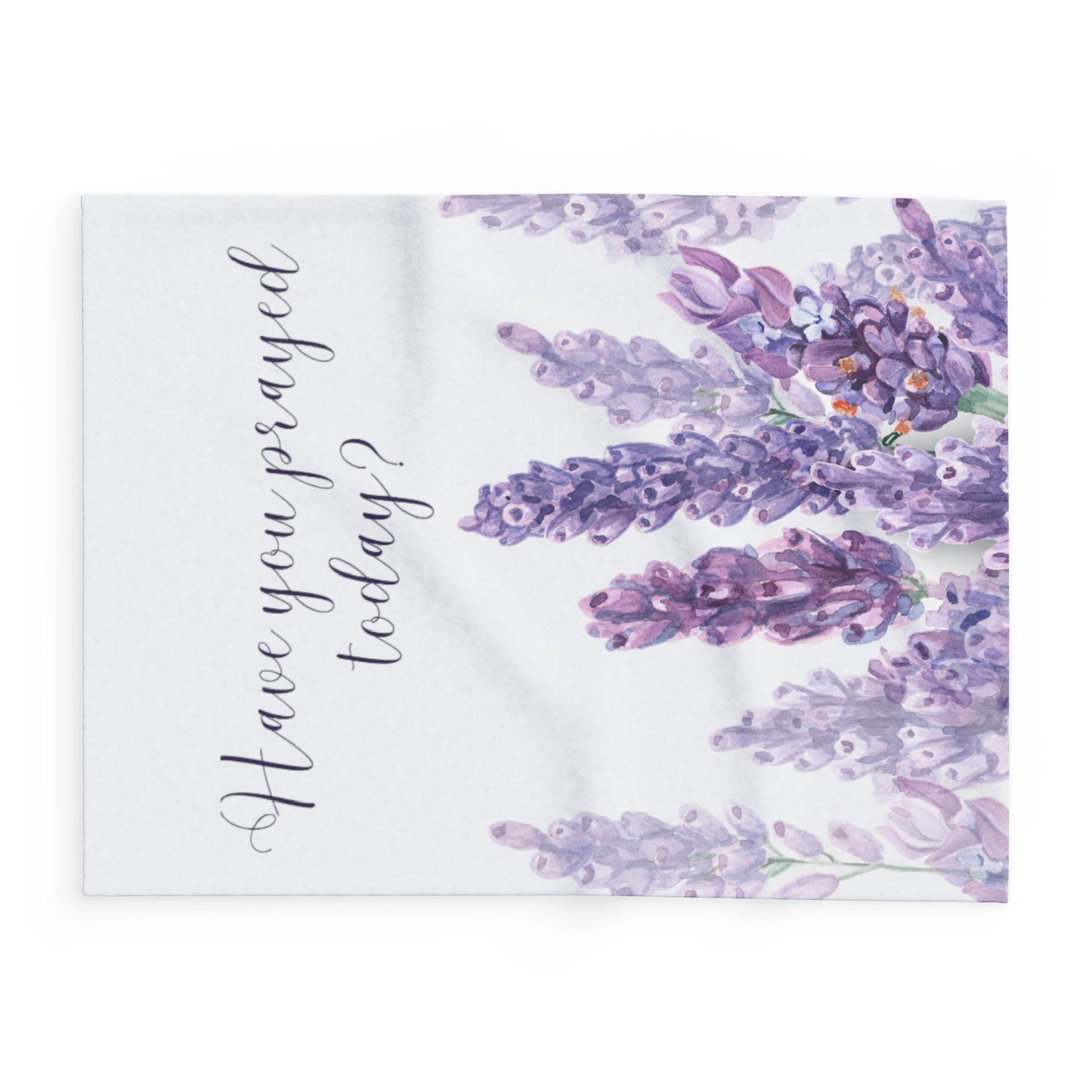 Inspirational Lavender Fleece Blanket - 'Have You Prayed Today?' - 3 Sizes