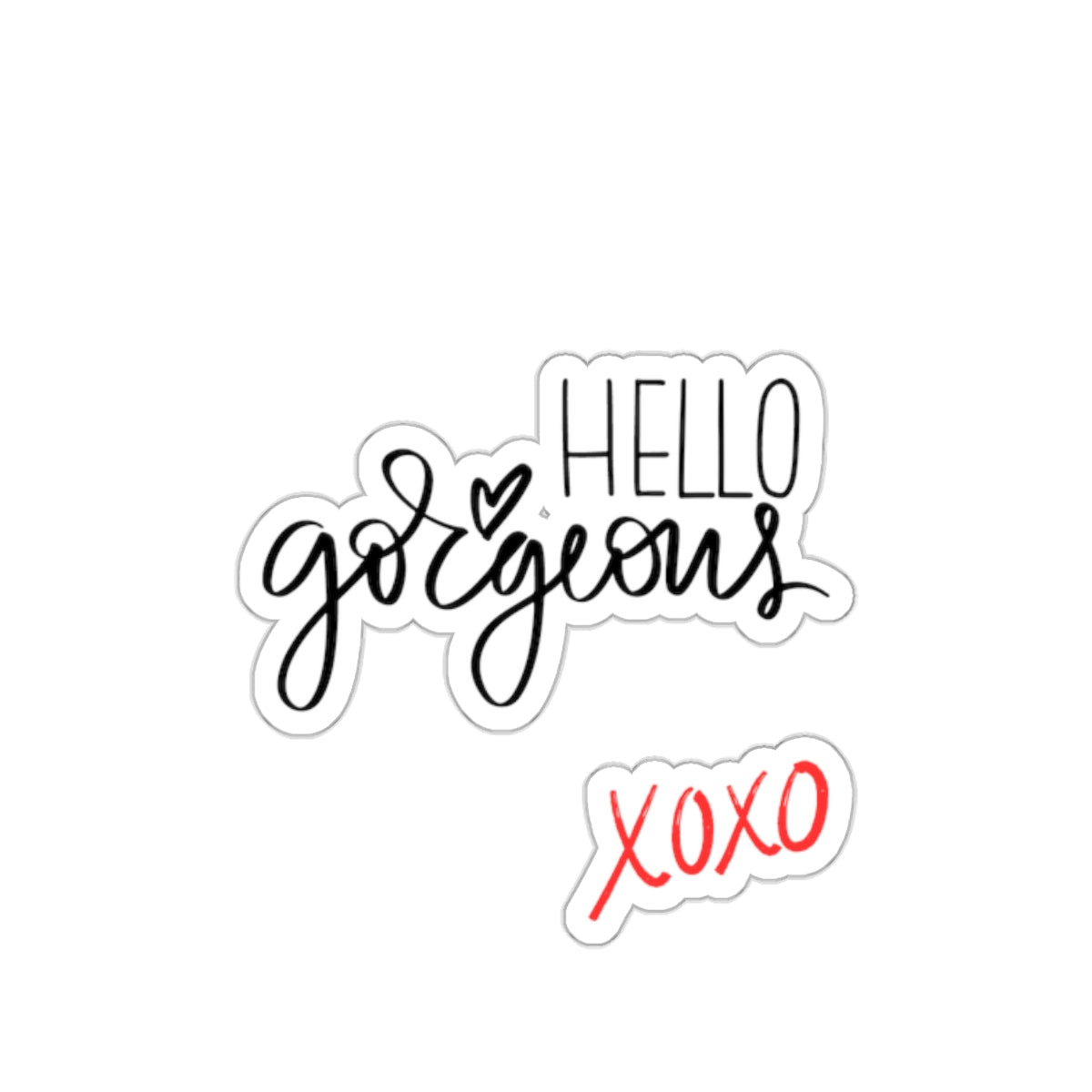 Chic 'Hello Gorgeous XOXO' Decal - Vinyl Sticker for Stylish Home - Shop Now!