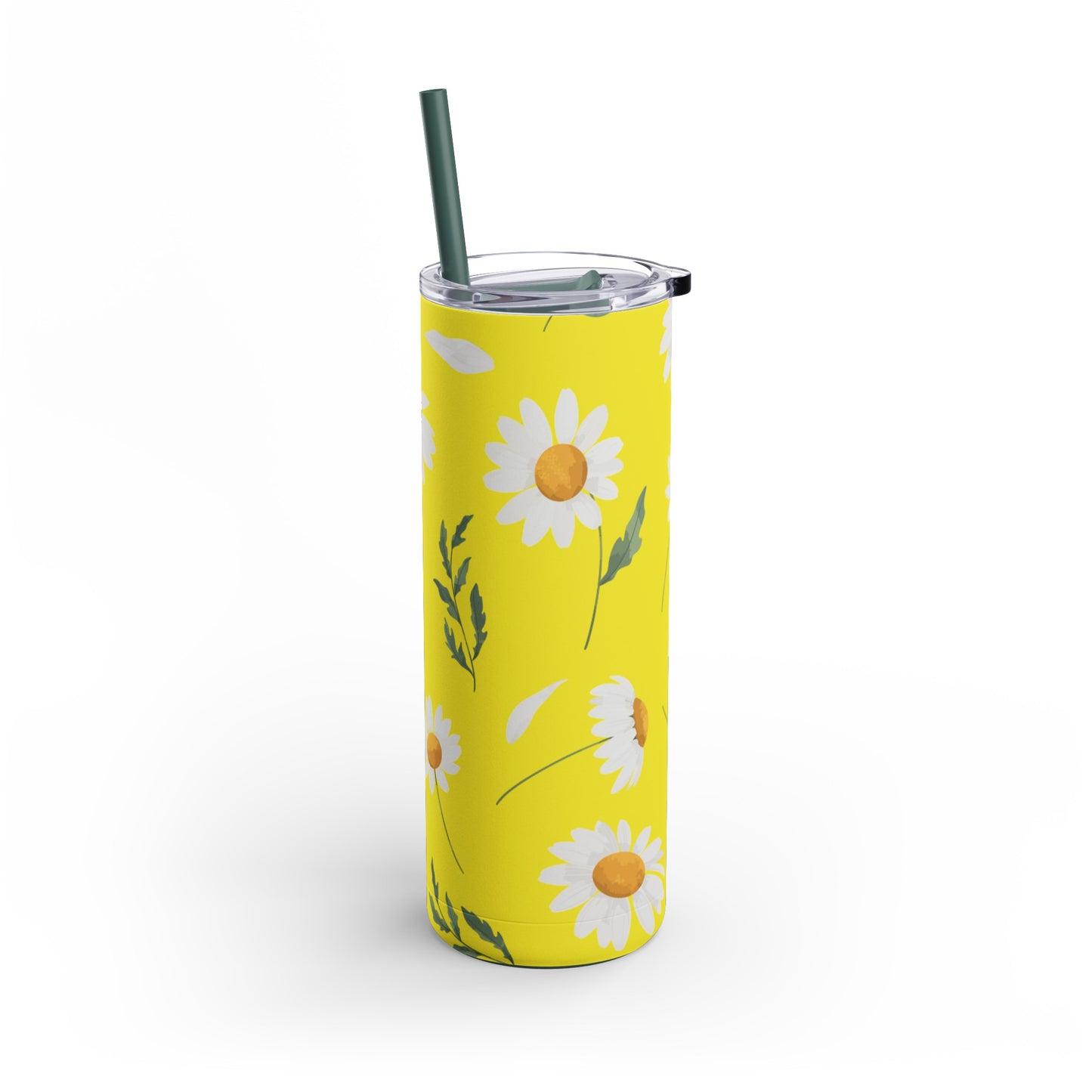 Sunshine Daisy 20oz Tumbler: Bright Yellow Floral Pattern for Hot & Cold Beverages - BPA-Free Steel