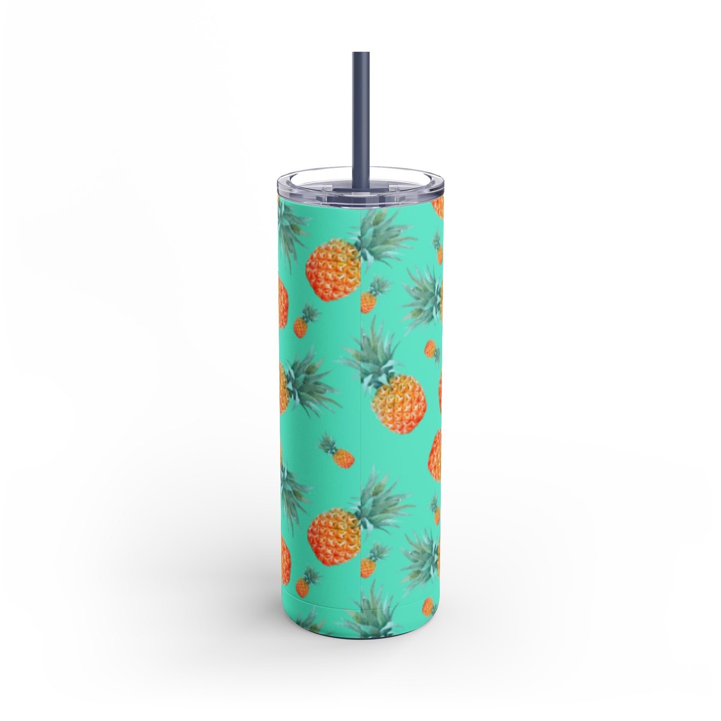 "Tropical Oasis" Tumbler with Blue Straw - 20oz Insulated Stainless Steel Travel Mug, Perfect for Summer Picnics, Festivals, and Stylish Office Hydration