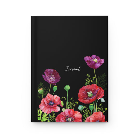 Vibrant Floral 'Bloom & Reflect' Journal - 5.75"x8" Matte Hardcover, Stylish