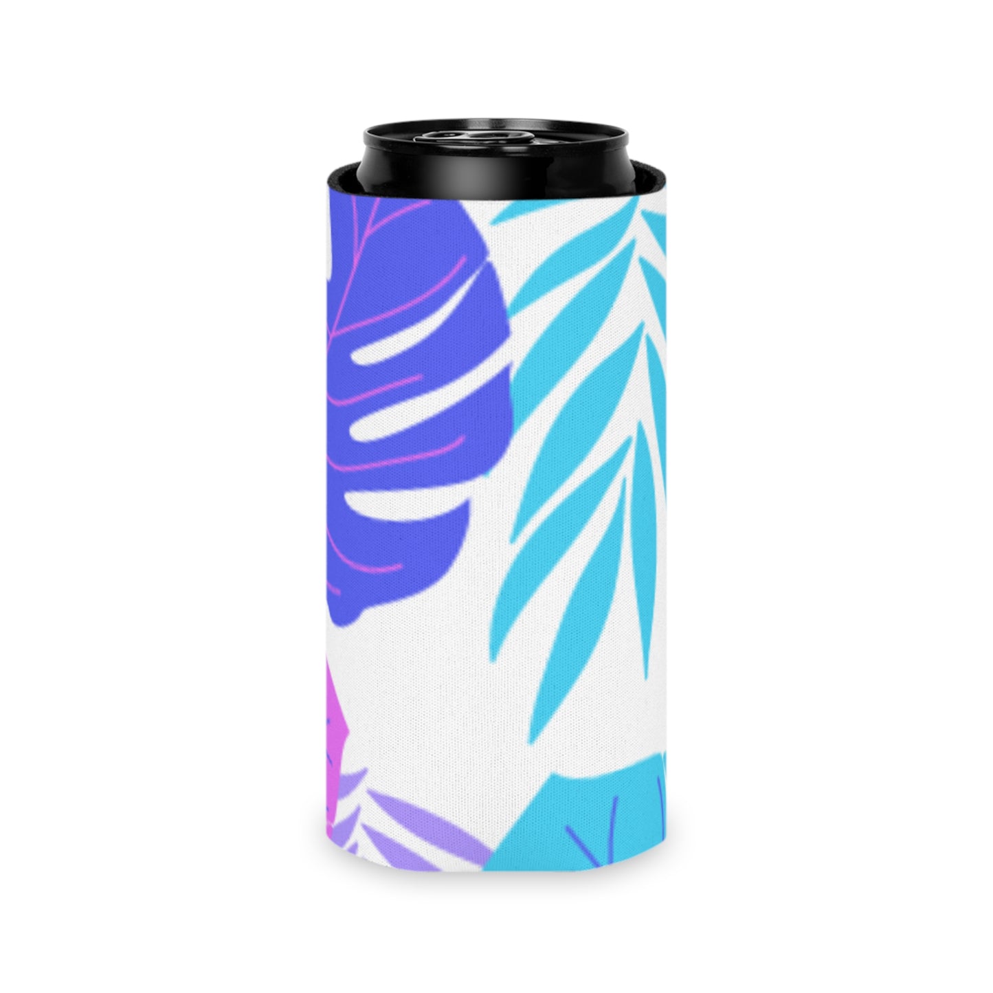 Island Vibes Koozie - Personalized Purple & Teal Can Cooler for Beach, Summer, and Outdoor Parties | Drink Insulator