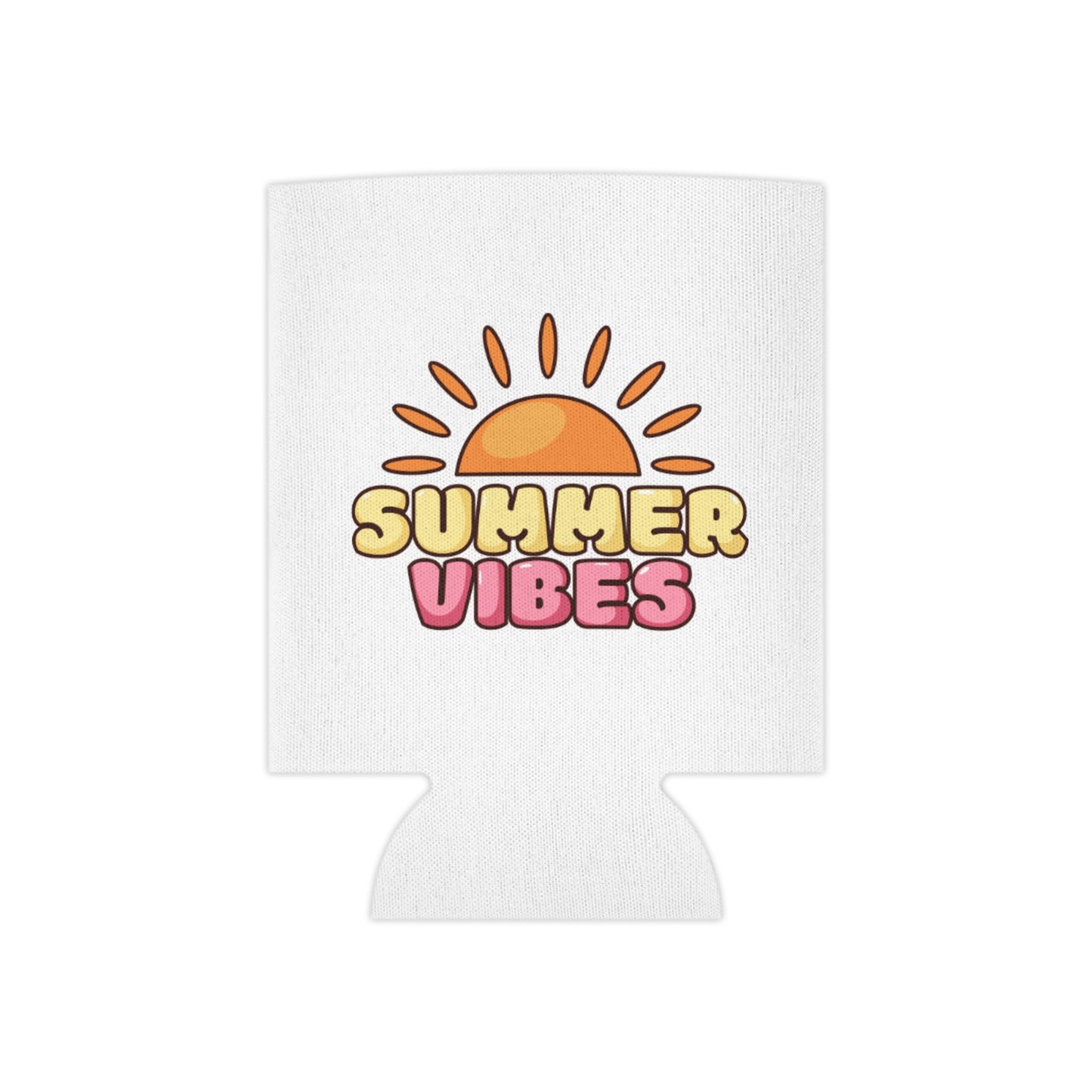 Chill Vibes Retro Sun Koozie - Personalized Can Cooler for Summer, Beach, and Outdoor Parties | Drink Insulator to Keep Beverages Cold