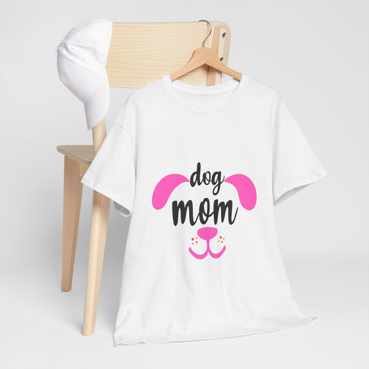 Dog Mom T-Shirt – Cute Pink Pet Lover Graphic Tee | National Dog Day Shirt