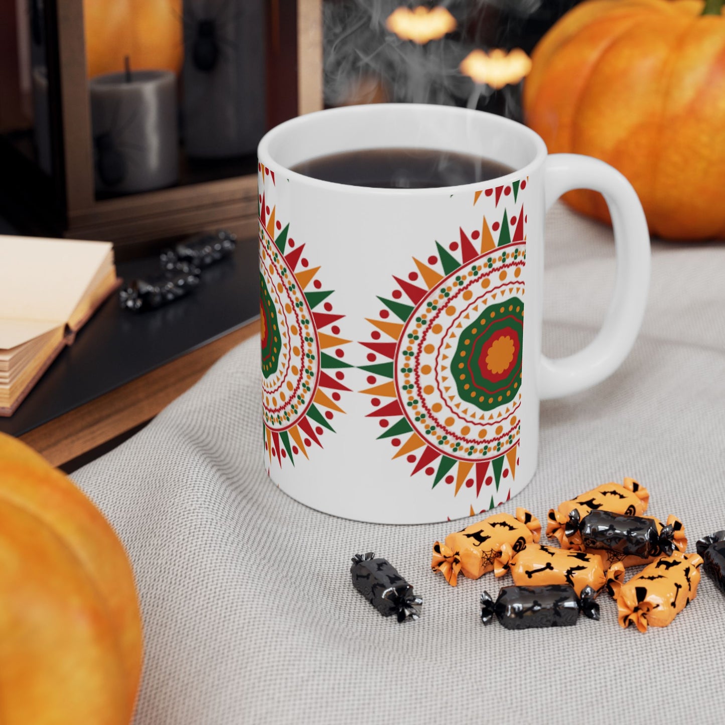 Kwanzaa Mug | African-Inspired Ceramic Coffee Cup | Vibrant Cultural Gift in 11oz & 15oz