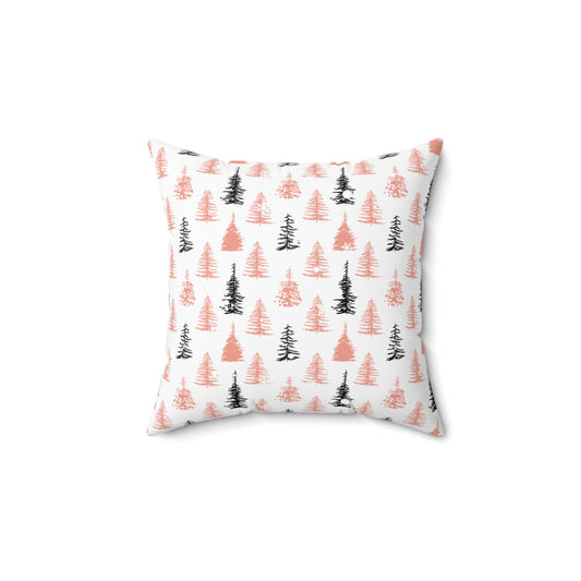 Minimalist Christmas Tree Throw Pillow - Modern Holiday Home Decor - Cozy Winter Accent Cushion