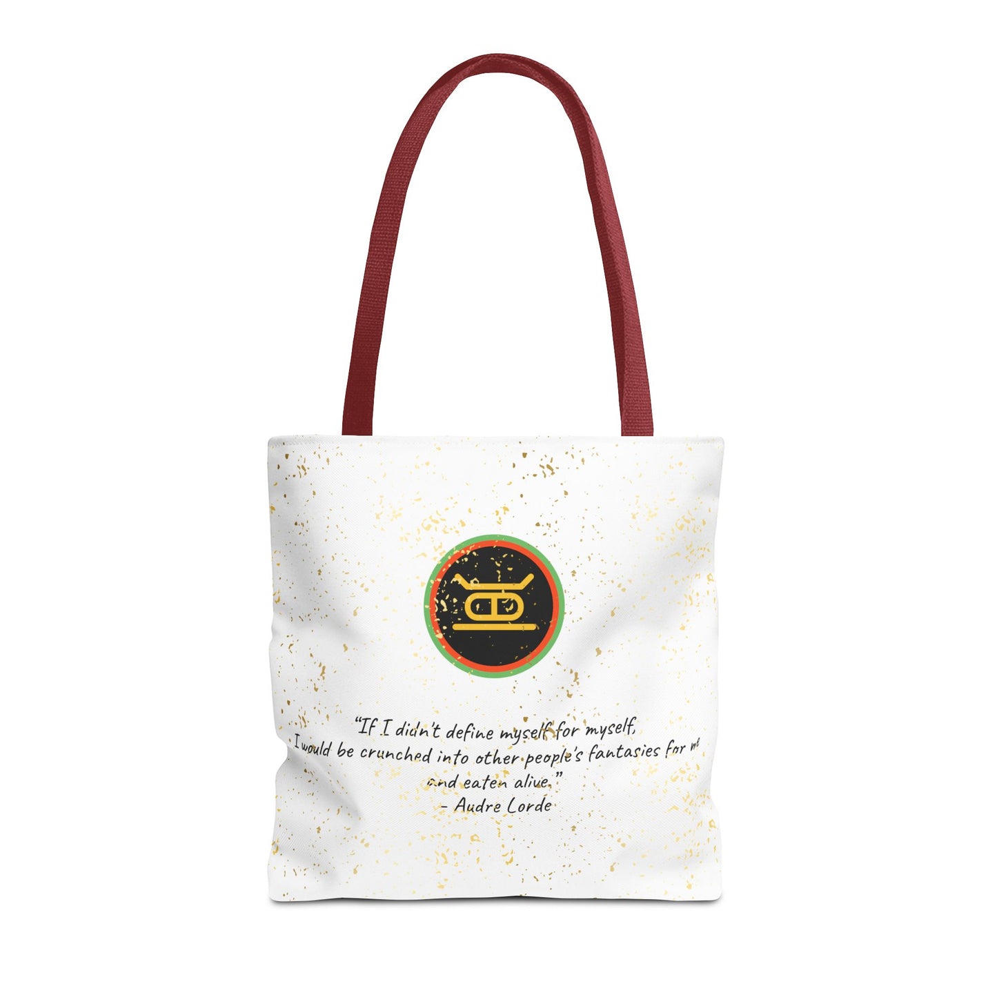 Kwanzaa Tote Bag | Kujichagulia Symbol | Audre Lorde Quote | African-Inspired Gift | Durable, Stylish, & Functional