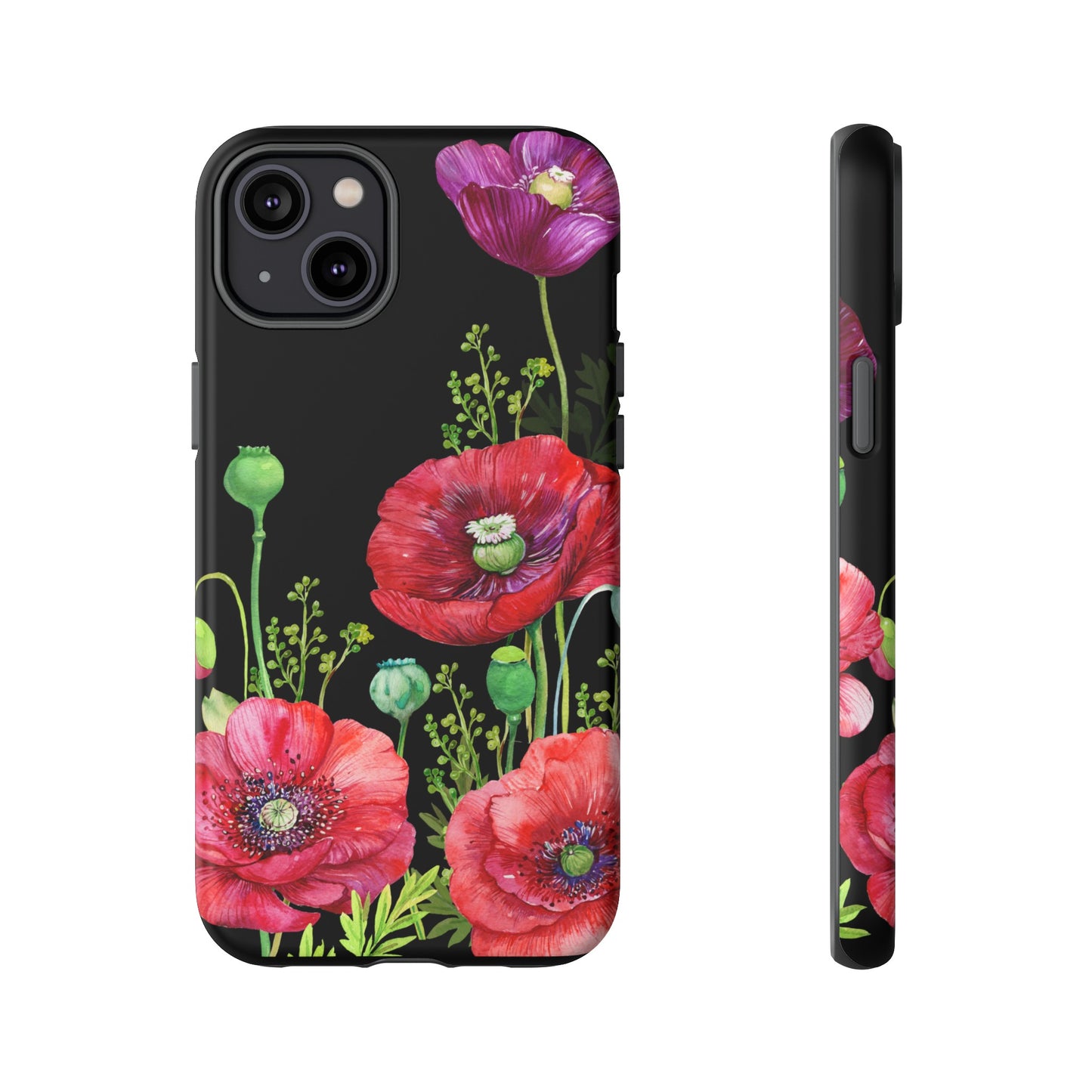 Vibrant Floral iPhone Case - Dual Layer Protection, Elegant ToughCase Edition