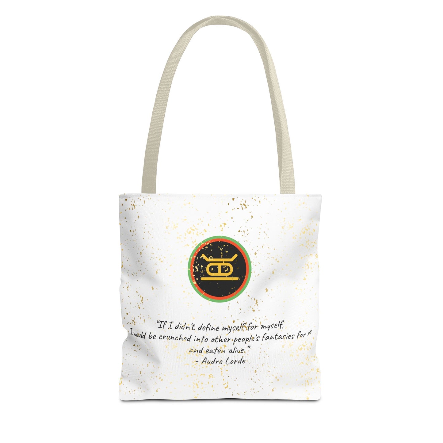 Kwanzaa Tote Bag | Kujichagulia Symbol | Audre Lorde Quote | African-Inspired Gift | Durable, Stylish, & Functional