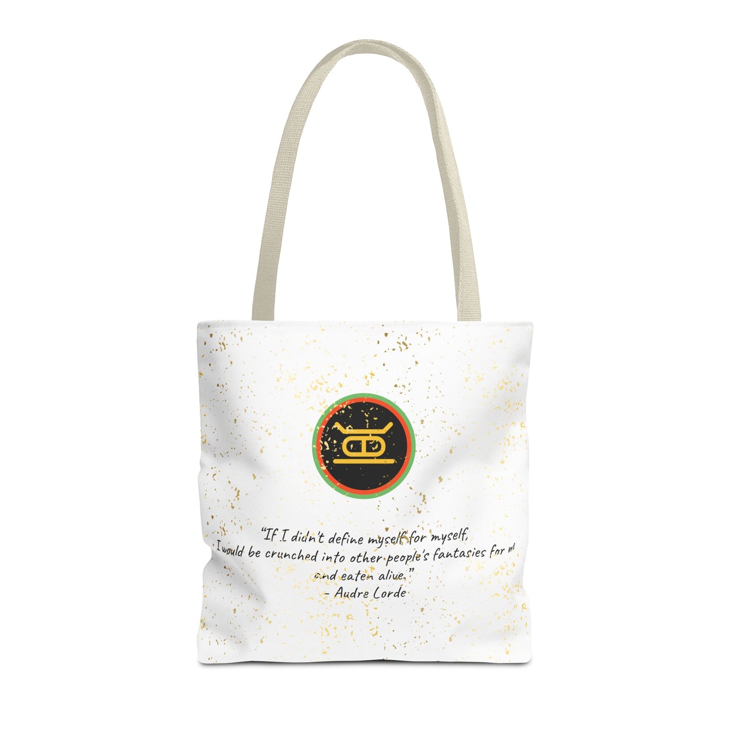 Kwanzaa Tote Bag | Kujichagulia Symbol | Audre Lorde Quote | African-Inspired Gift | Durable, Stylish, & Functional