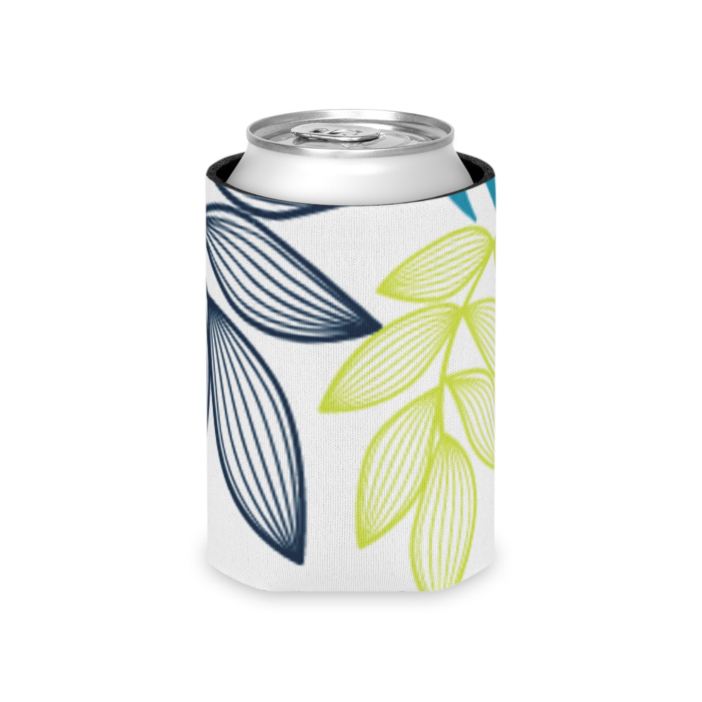 Tropical Oasis Koozie - Personalized Blue & Green Plant Can Cooler for Beach, Summer, and Outdoor Parties | Drink Insulator