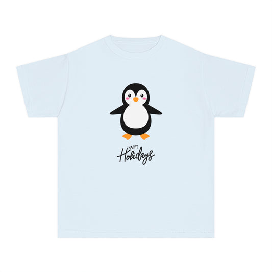 Holiday Penguin Kids Shirt : Matching Family Christmas Pajama Set Soft 100% Cotton Youth Tee Comfortable & Durable for Everyday Wear