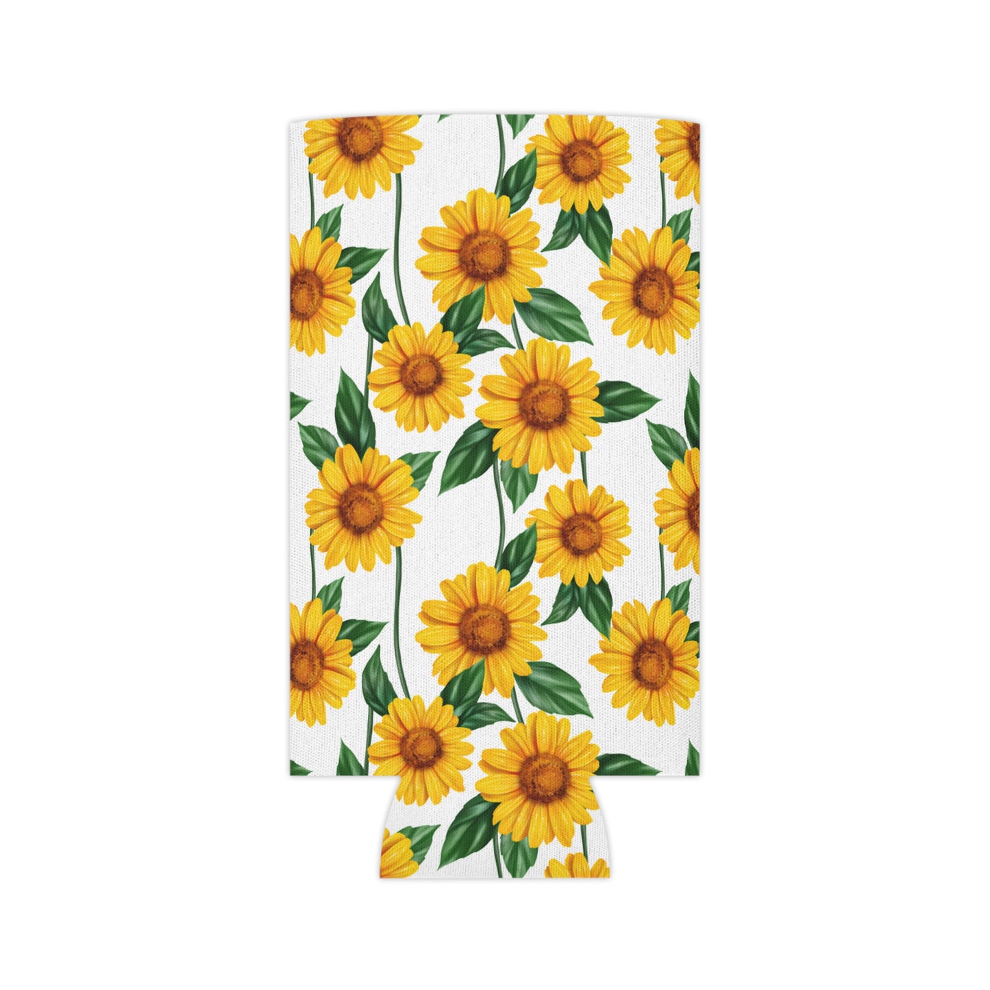 Sunflower Bliss Koozie - Personalized Floral Can Cooler for Garden Parties, Beach, and Outdoor Events | Drink Insulator