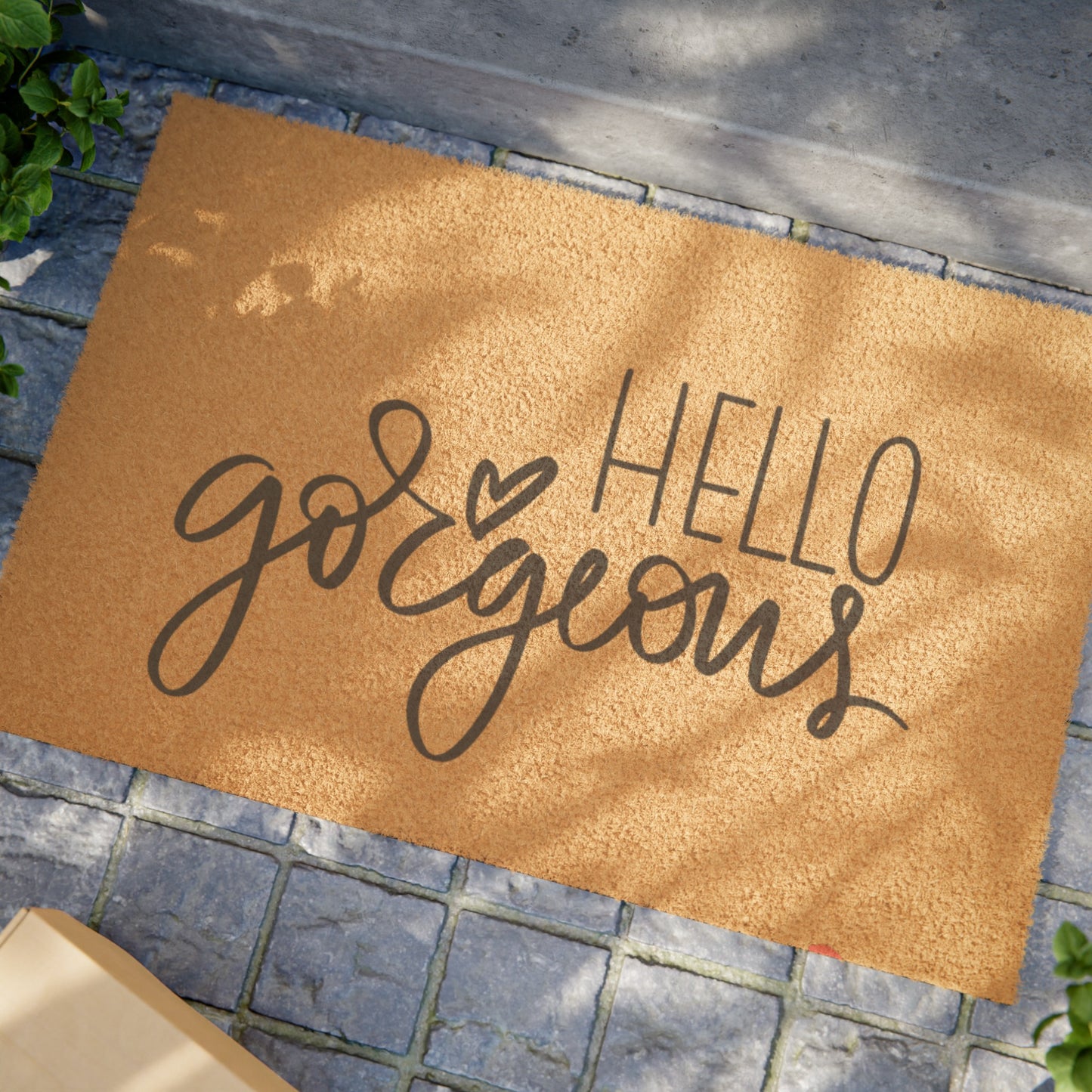 Chic 'Hello Gorgeous' Outdoor Mat - Personalized Welcome Mat | - Shop Now!