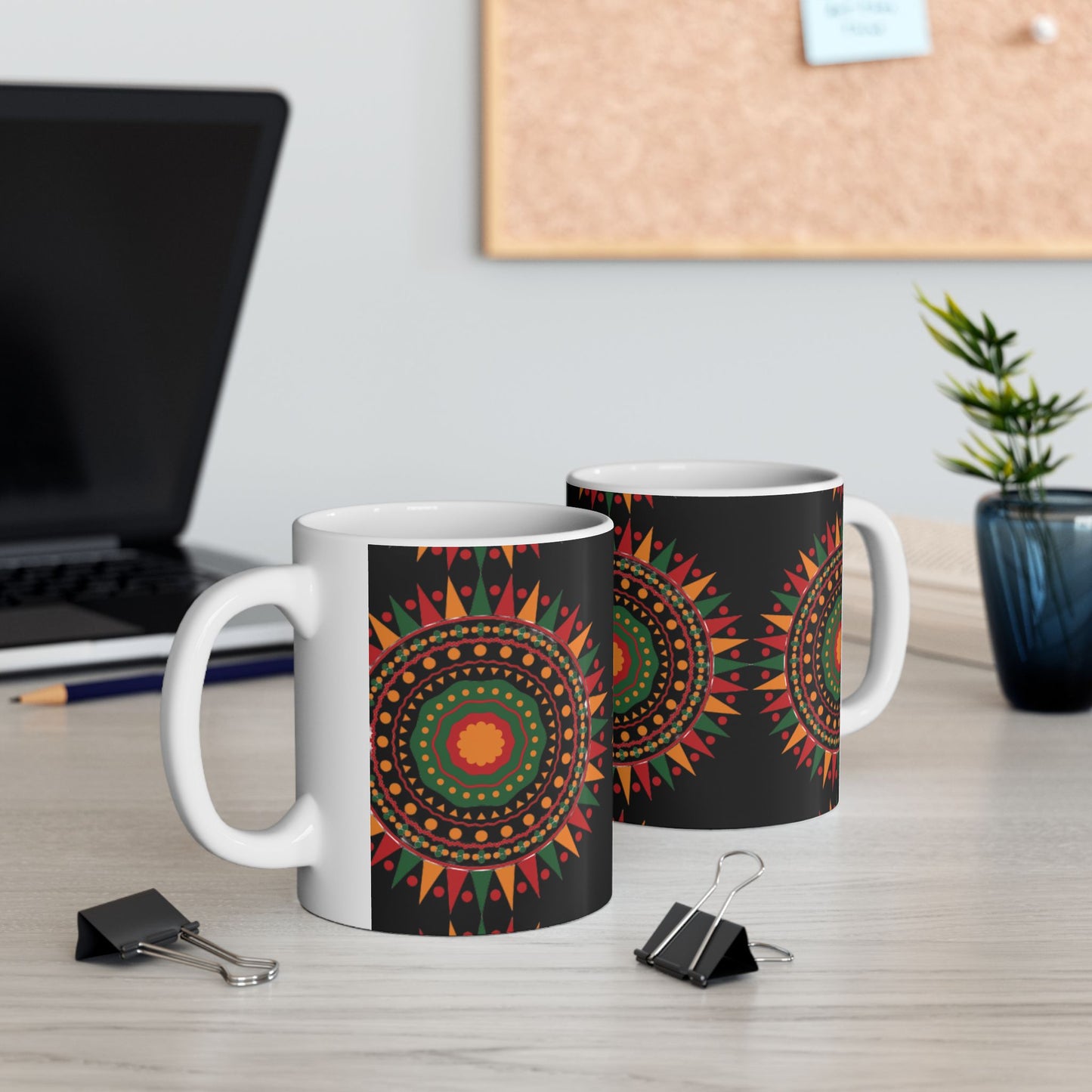 Kwanzaa Mug | African-Inspired Ceramic Coffee Cup | Vibrant Cultural Gift in 11oz & 15oz