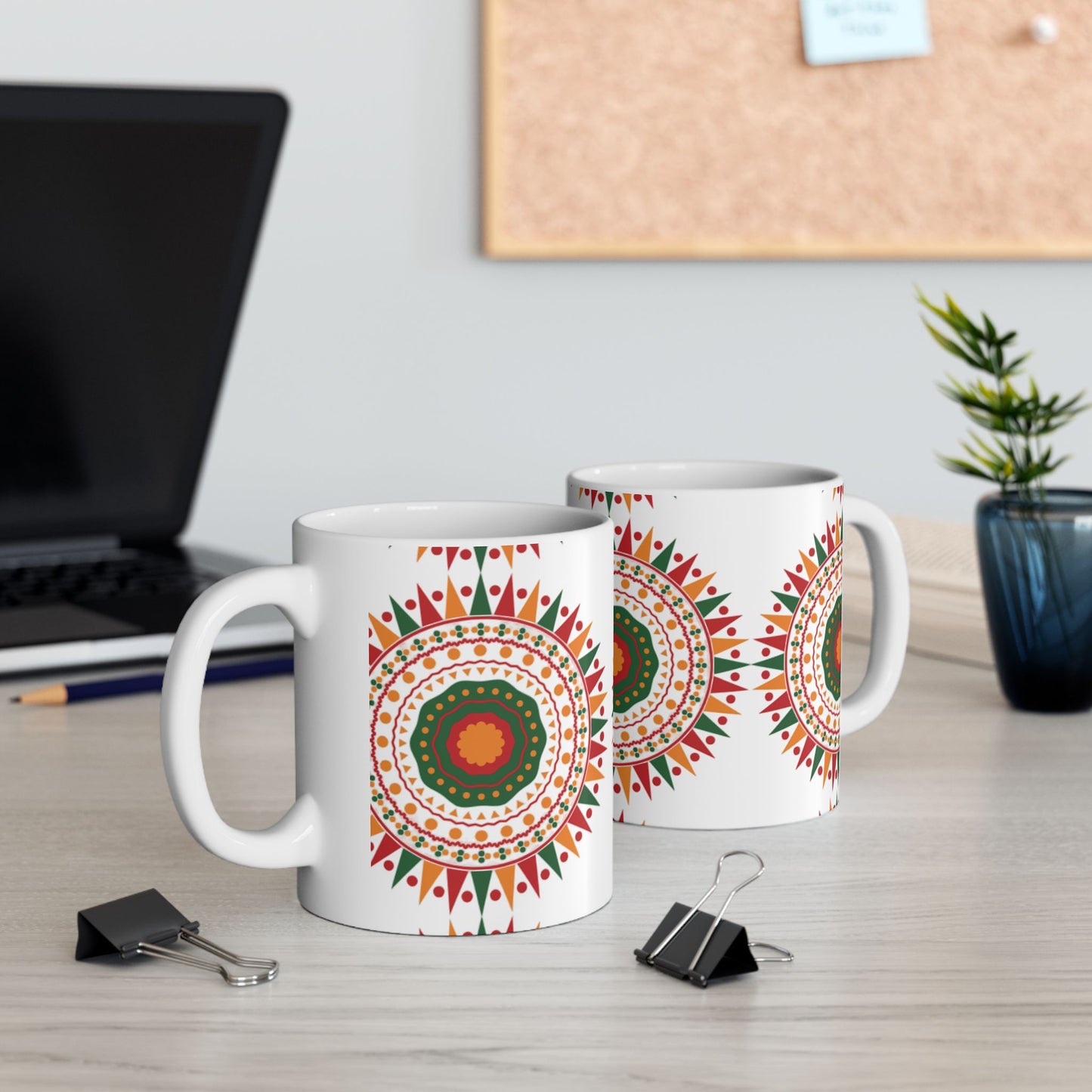 Kwanzaa Mug | African-Inspired Ceramic Coffee Cup | Vibrant Cultural Gift in 11oz & 15oz