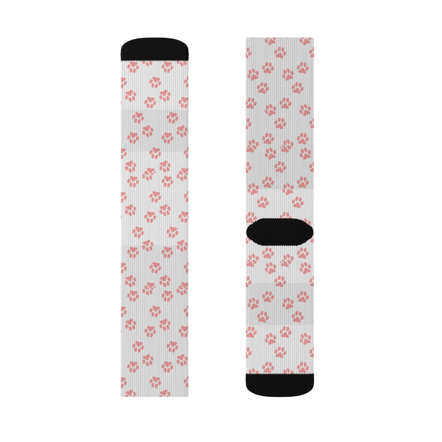 Pink Paw Print Dog Lover Socks – Unisex Cozy Socks for Pet Parents