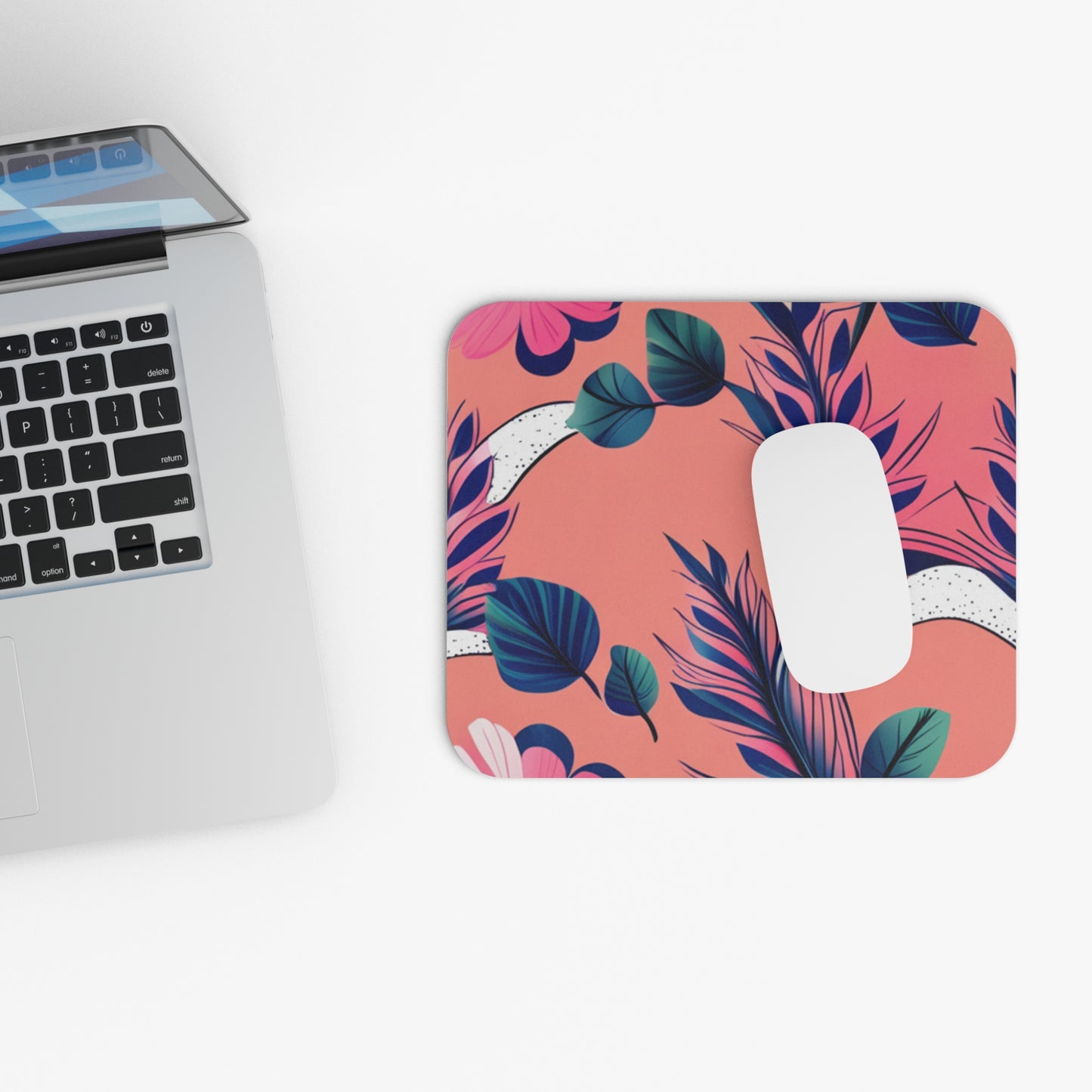 Stylish Abstract Pink Floral Mouse Pad - Luxe Home Office Essentials | Perfect for Work from Home & Gaming