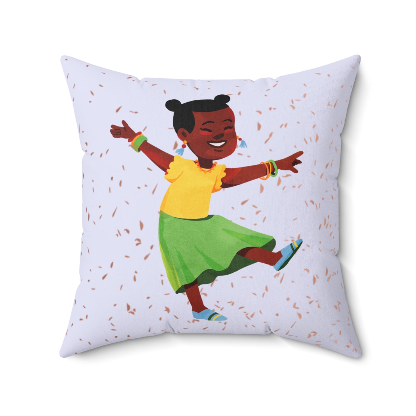 Empowering Throw Pillow for Kids | Shine Bright Decor | Kwanzaa Gift for Little Black Girls