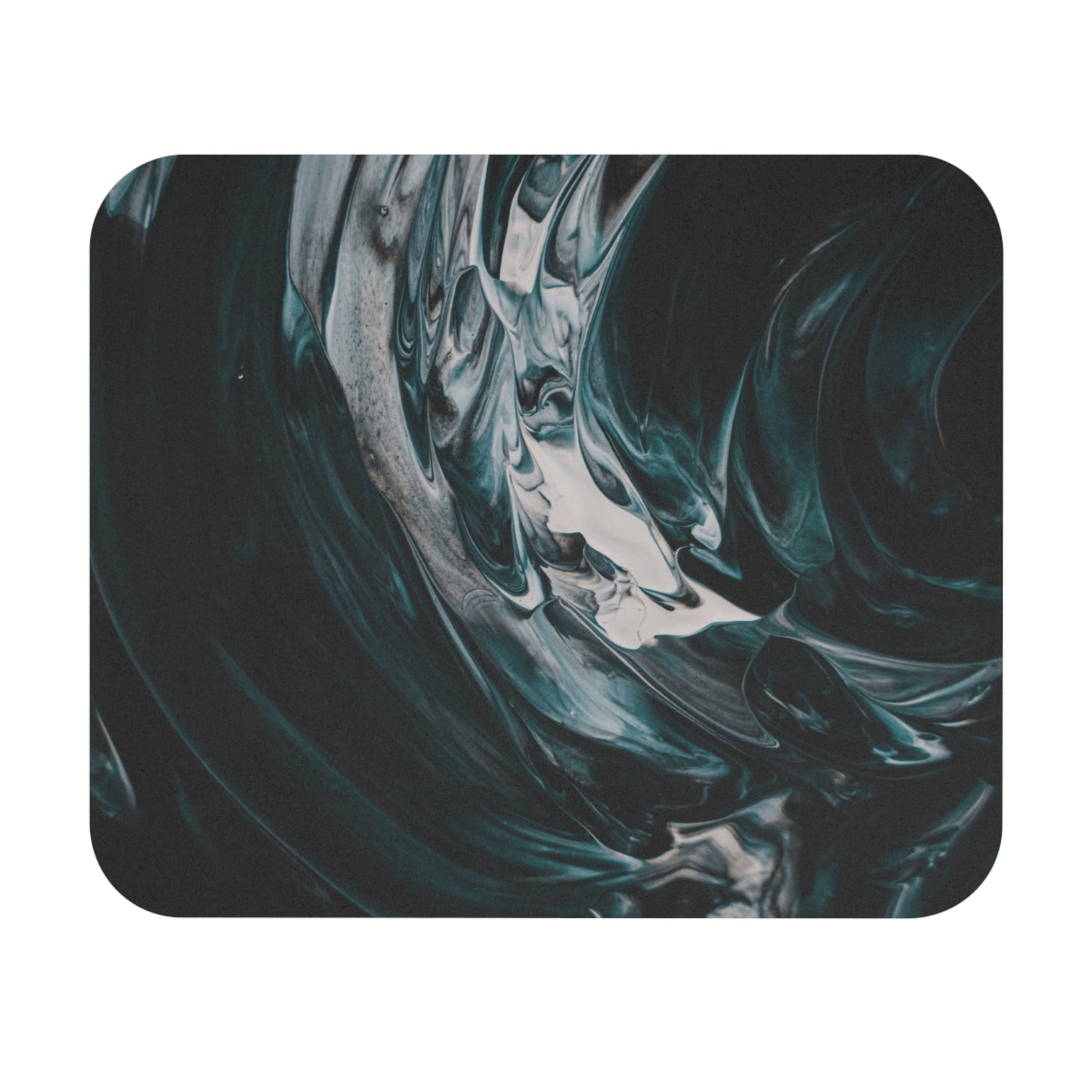 Marble Marvel: Stylish Black and Teal Mousepad for Ultimate Comfort and Control!