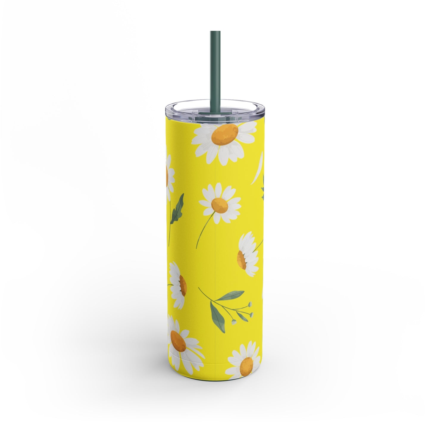 Sunshine Daisy 20oz Tumbler: Bright Yellow Floral Pattern for Hot & Cold Beverages - BPA-Free Steel