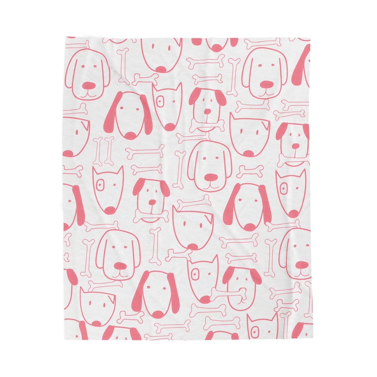 Dog Lover Velveteen Plush Blanket – Cozy Soft Throw in 3 Sizes for Pet Parents & Home Decor